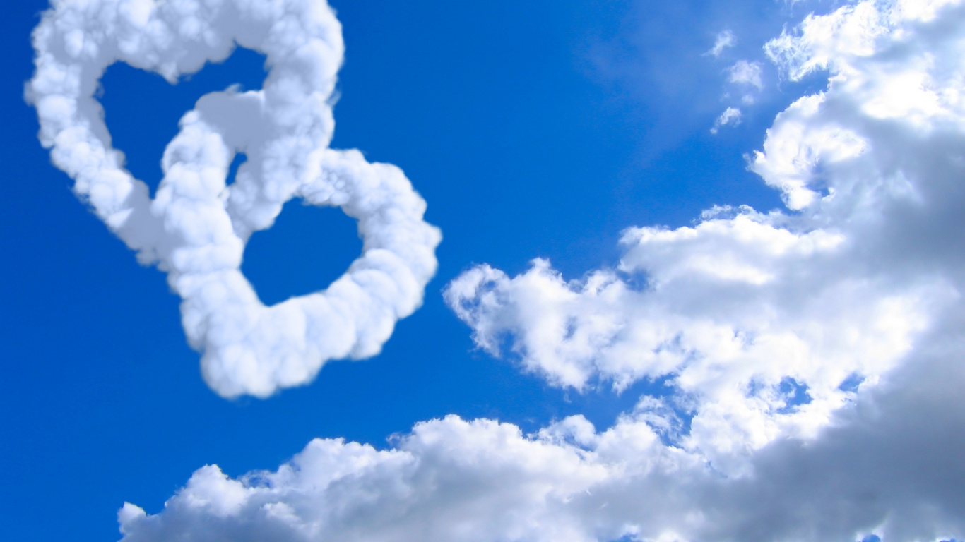 Обои облако, синий, дневное время, кучевое облако, атмосфера в разрешении 1366x768