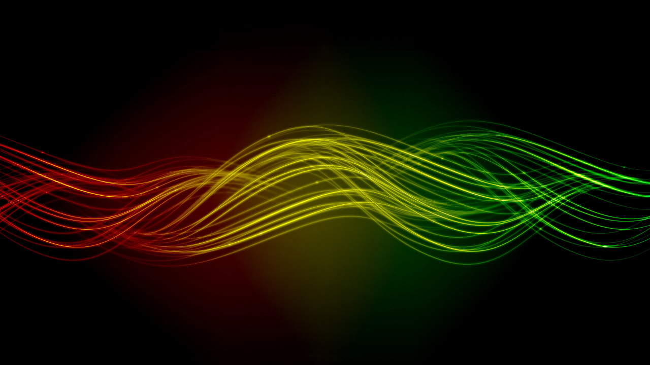 Обои цвет, зеленый, черный, свет, красный цвет в разрешении 1280x720