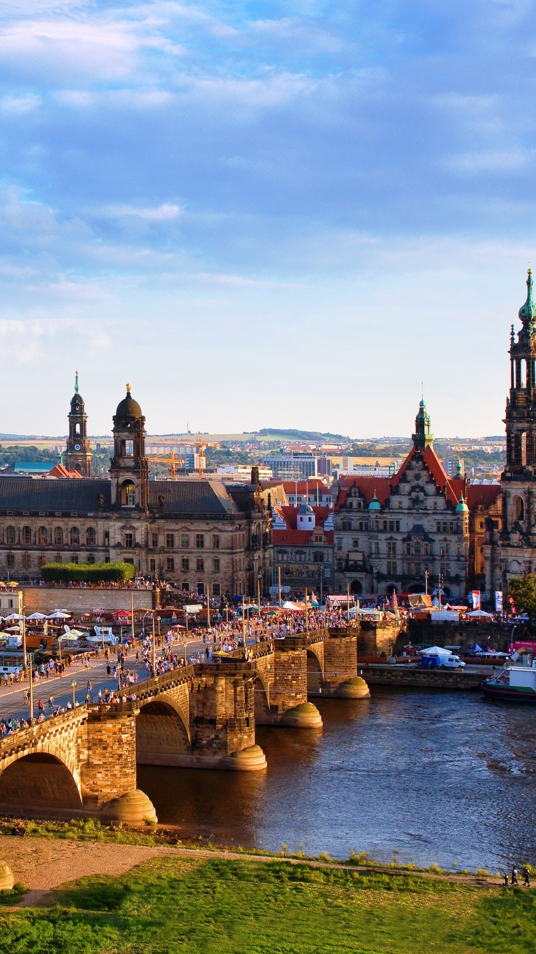 Обои Дрезденский фарфор, Берлин, город, ориентир, реки в разрешении 1080x1920