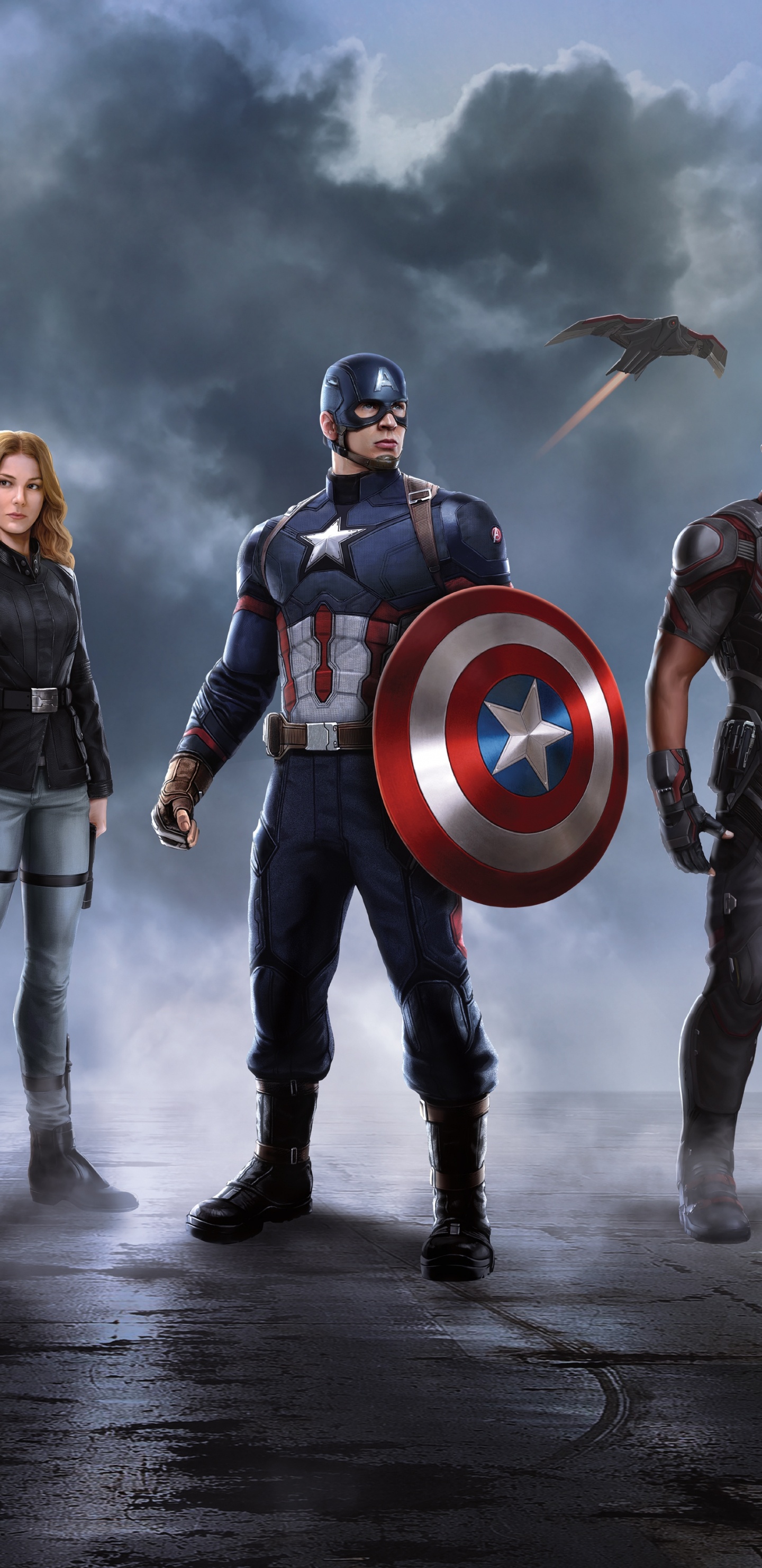 Обои Клинт Бартон, Капитан Америка, Железный человек, супергерой, вымышленный персонаж в разрешении 1440x2960