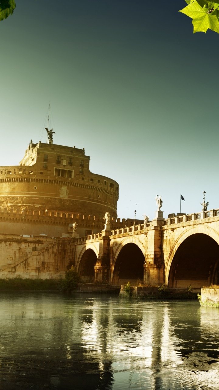 Обои ориентир, отражение, водный путь, вода, мост в разрешении 720x1280