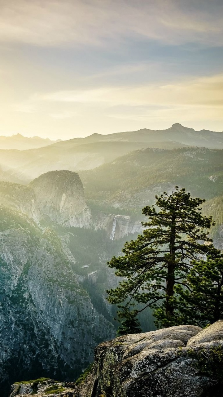 Обои йосемити, Половина Купола, парк, национальный парк, горный рельеф в разрешении 720x1280
