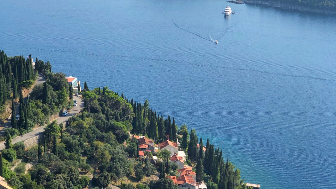 Обои Черногория, побережье, пейзажи гор, водоем, вода в разрешении 1280x720