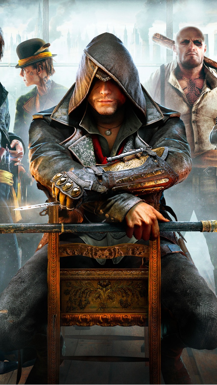 Обои assassins creed syndicate, assassins creed unity, ubisoft, компьютерная игра, игра в разрешении 720x1280