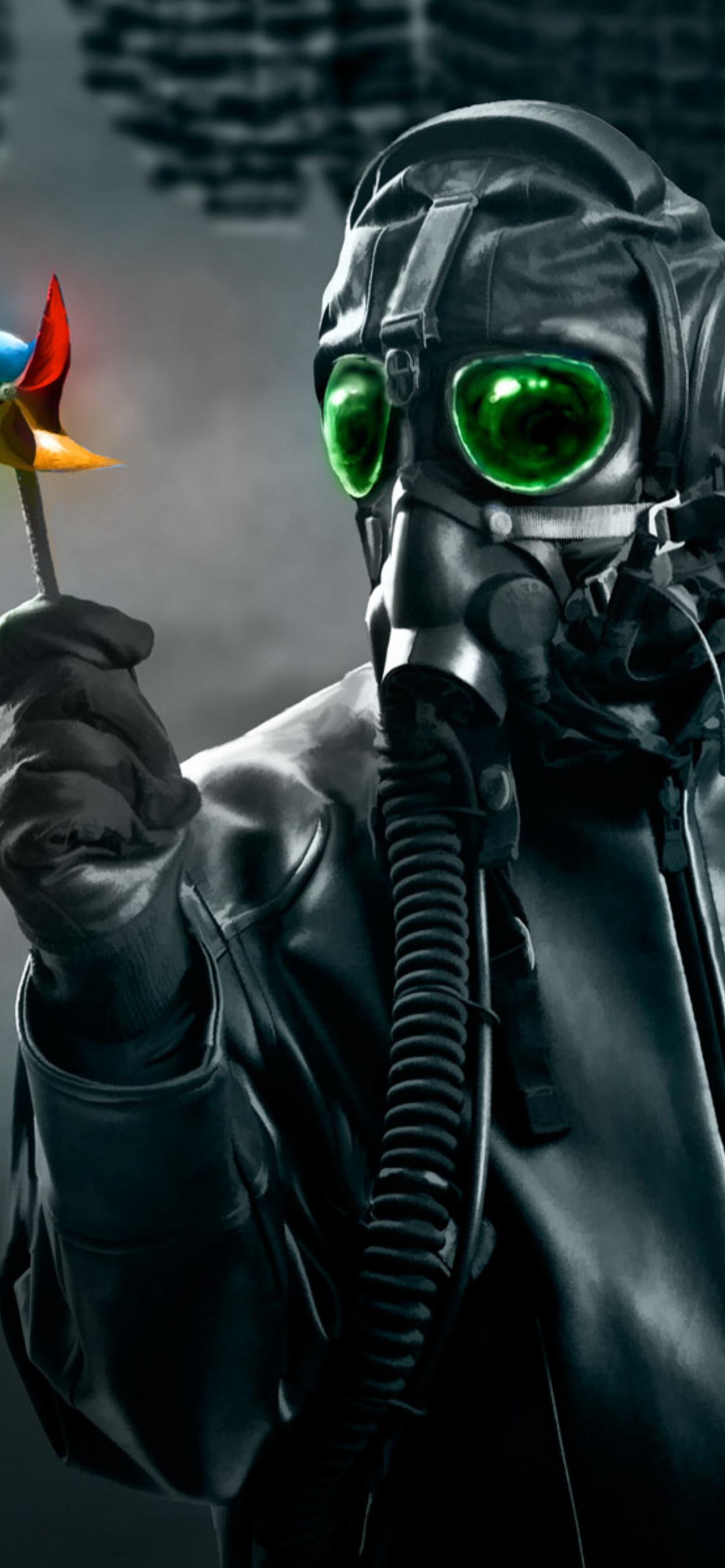 Обои Думсдэй, Научная фантастика, костюм, противогаз, головной убор в разрешении 1242x2688