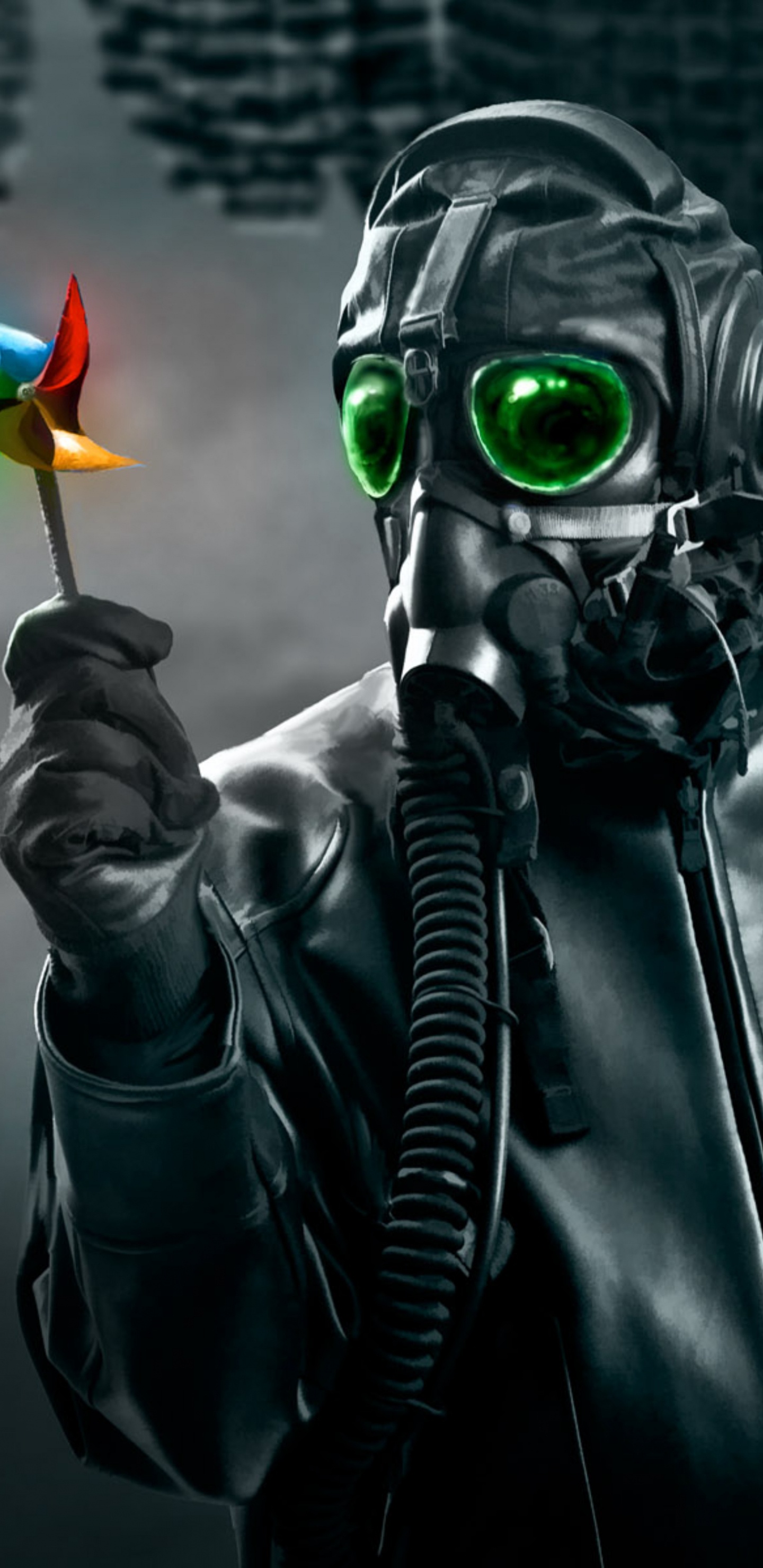 Обои Думсдэй, Научная фантастика, костюм, противогаз, головной убор в разрешении 1440x2960