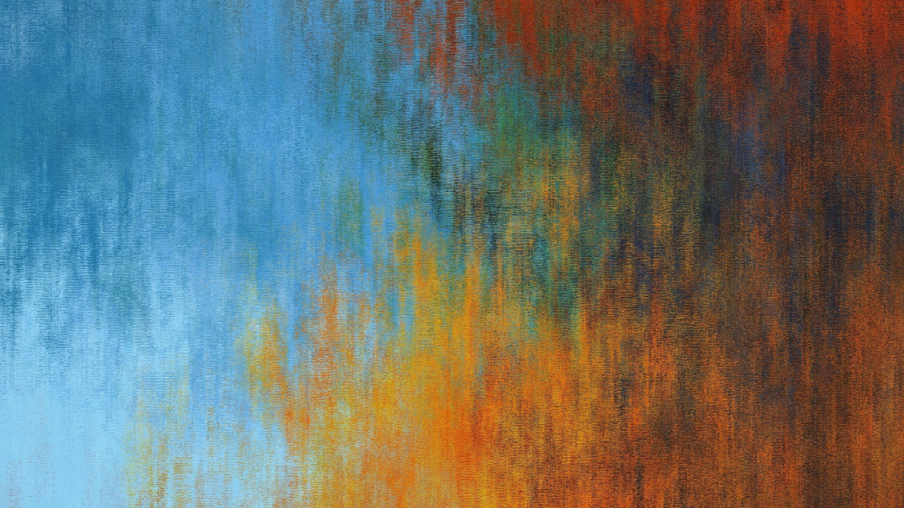 Обои абстрактное искусство, живопись, синий, желтый, акриловая краска в разрешении 1280x720