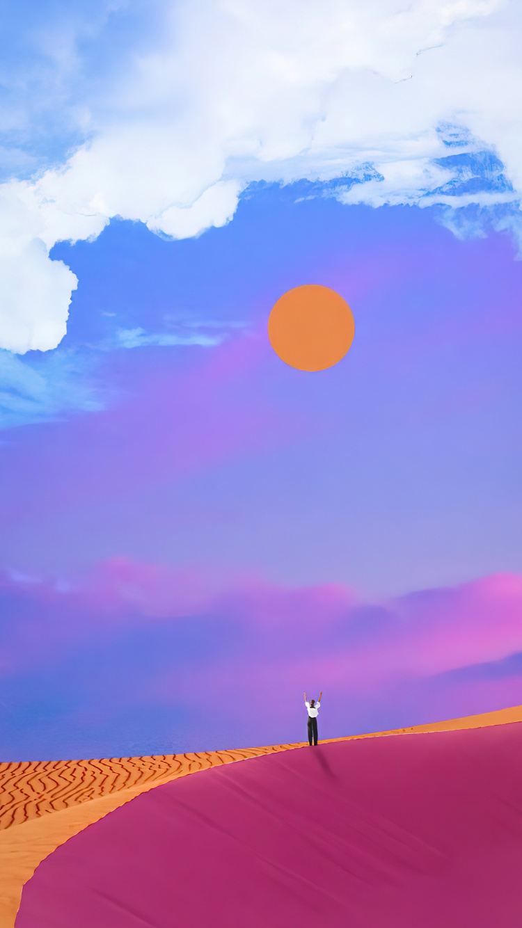 Обои облако, атмосфера, дневное время, синий, Люди в природе в разрешении 750x1334