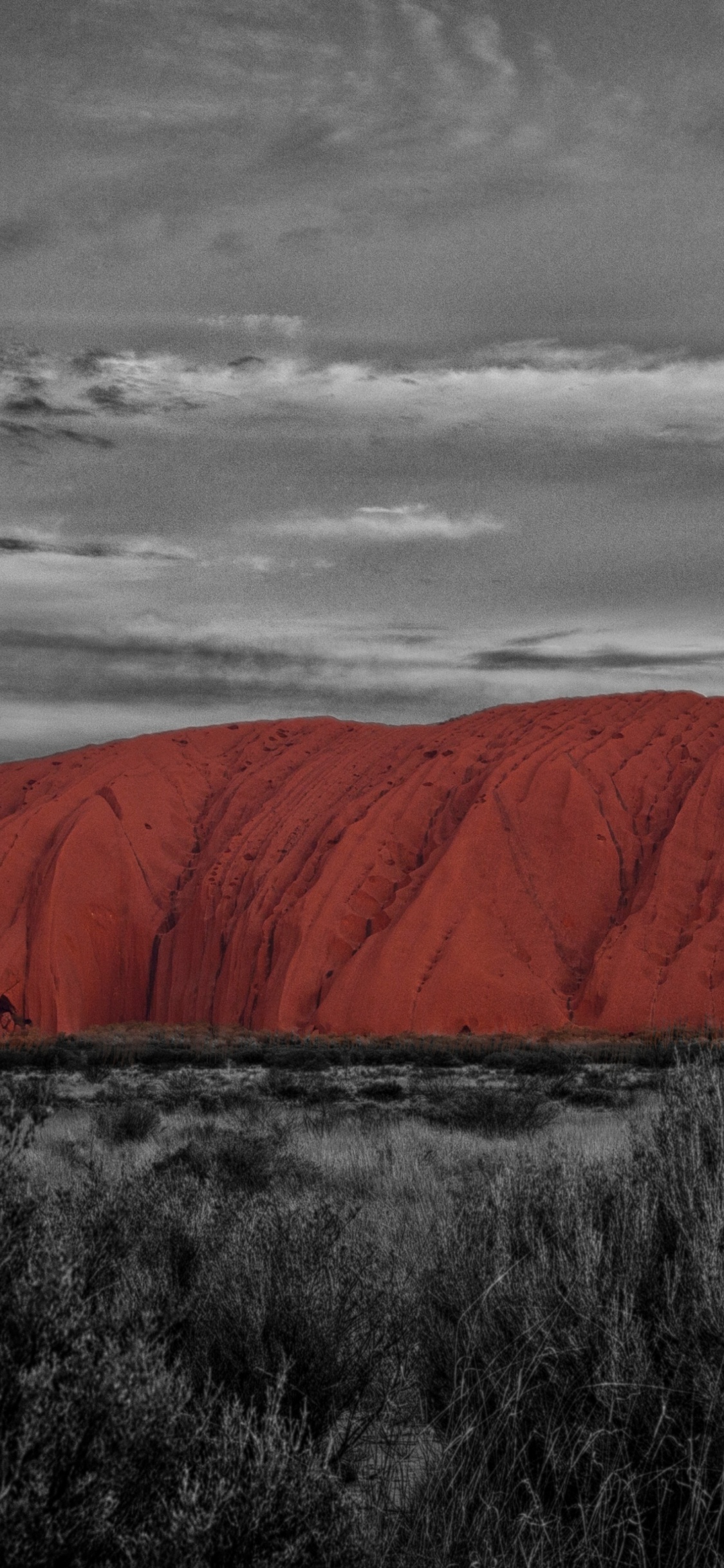 Обои Айерс Рок, Улуру, природа, рок, облако в разрешении 1125x2436