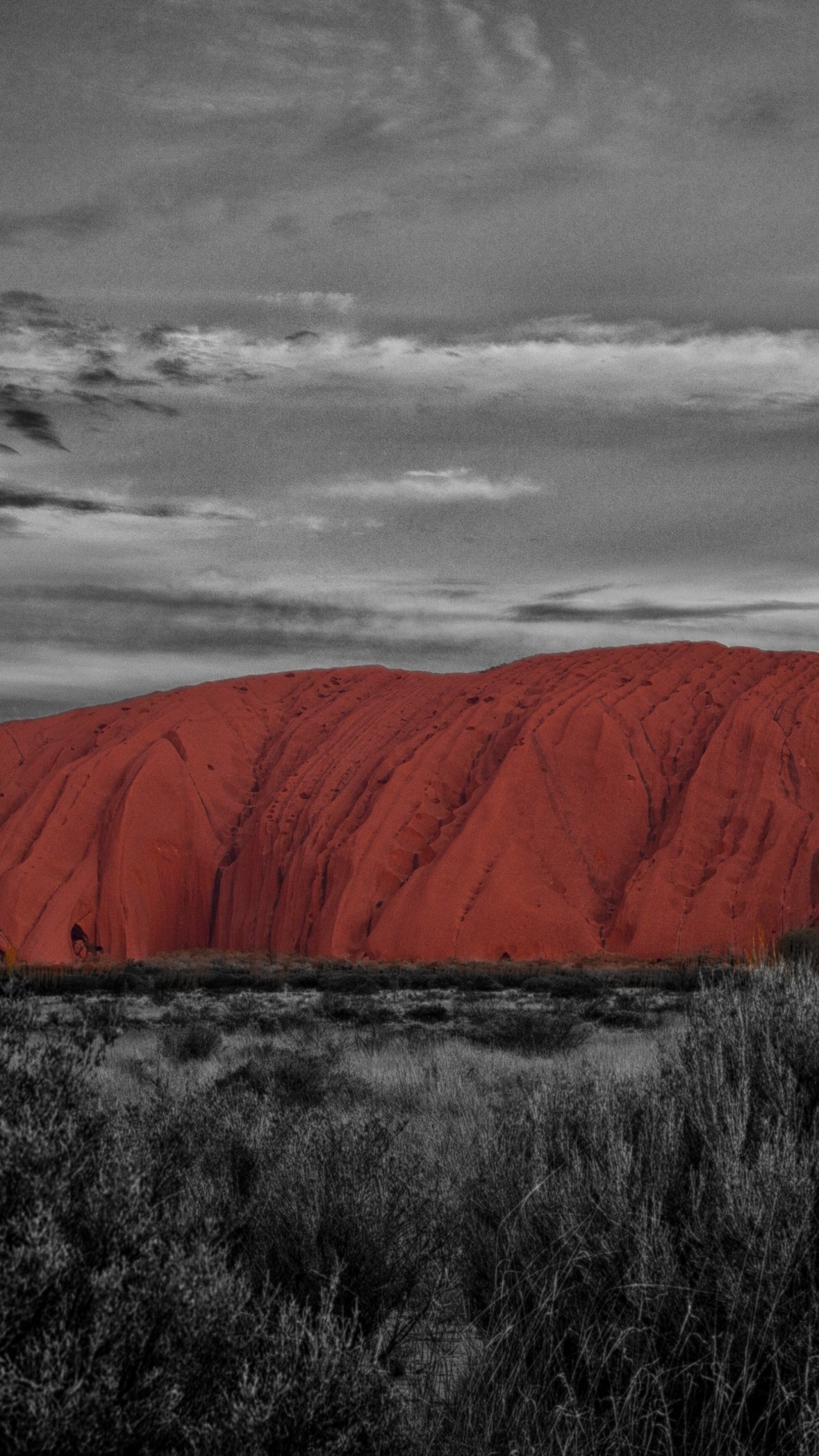 Обои Айерс Рок, Улуру, природа, рок, облако в разрешении 1440x2560