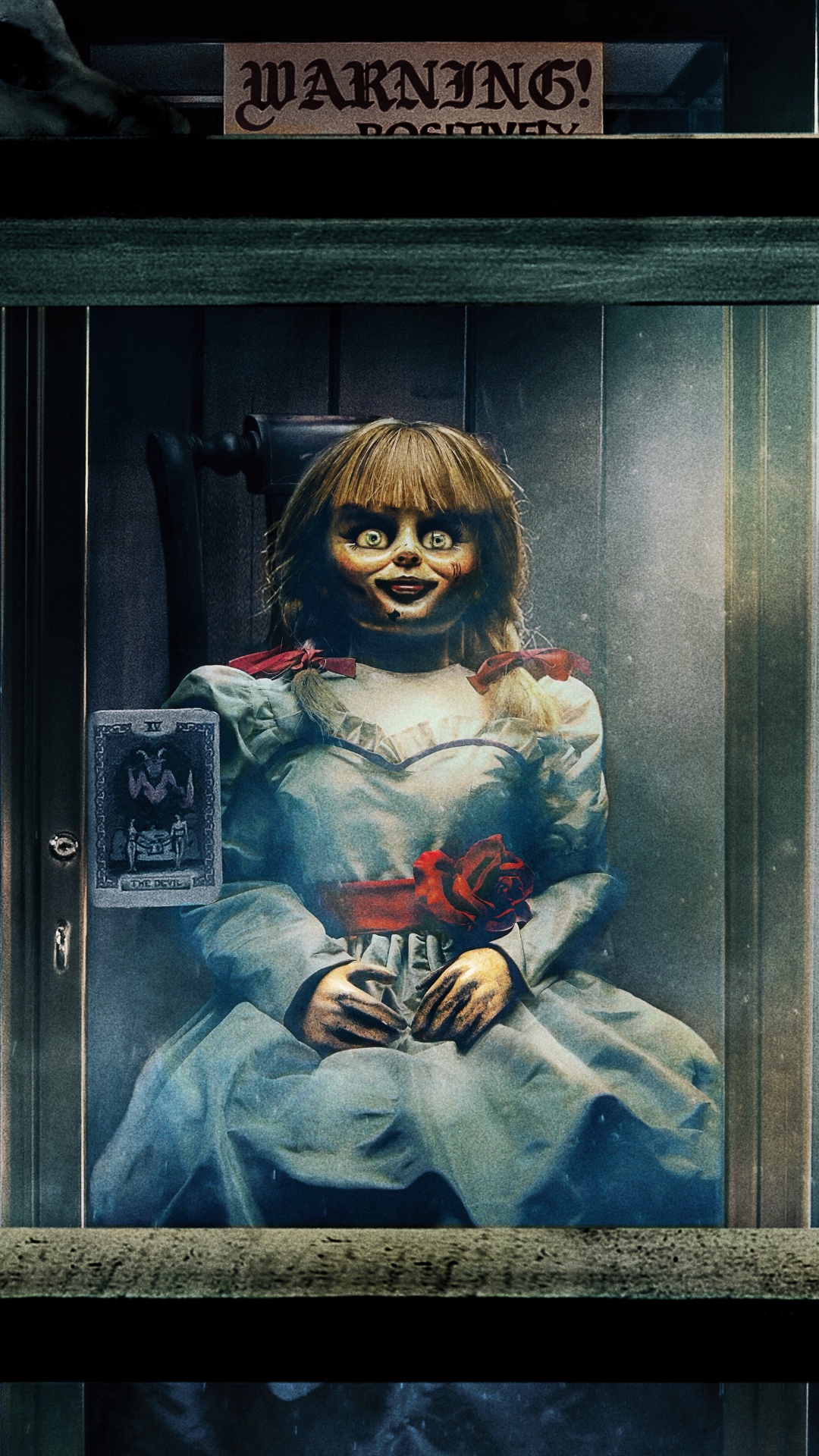 Обои Аннабель Приходит Домой, Эд и Лоррейн Уоррен, Аннабель, Уорнер Бразерс, Новая Линия Кино в разрешении 1080x1920