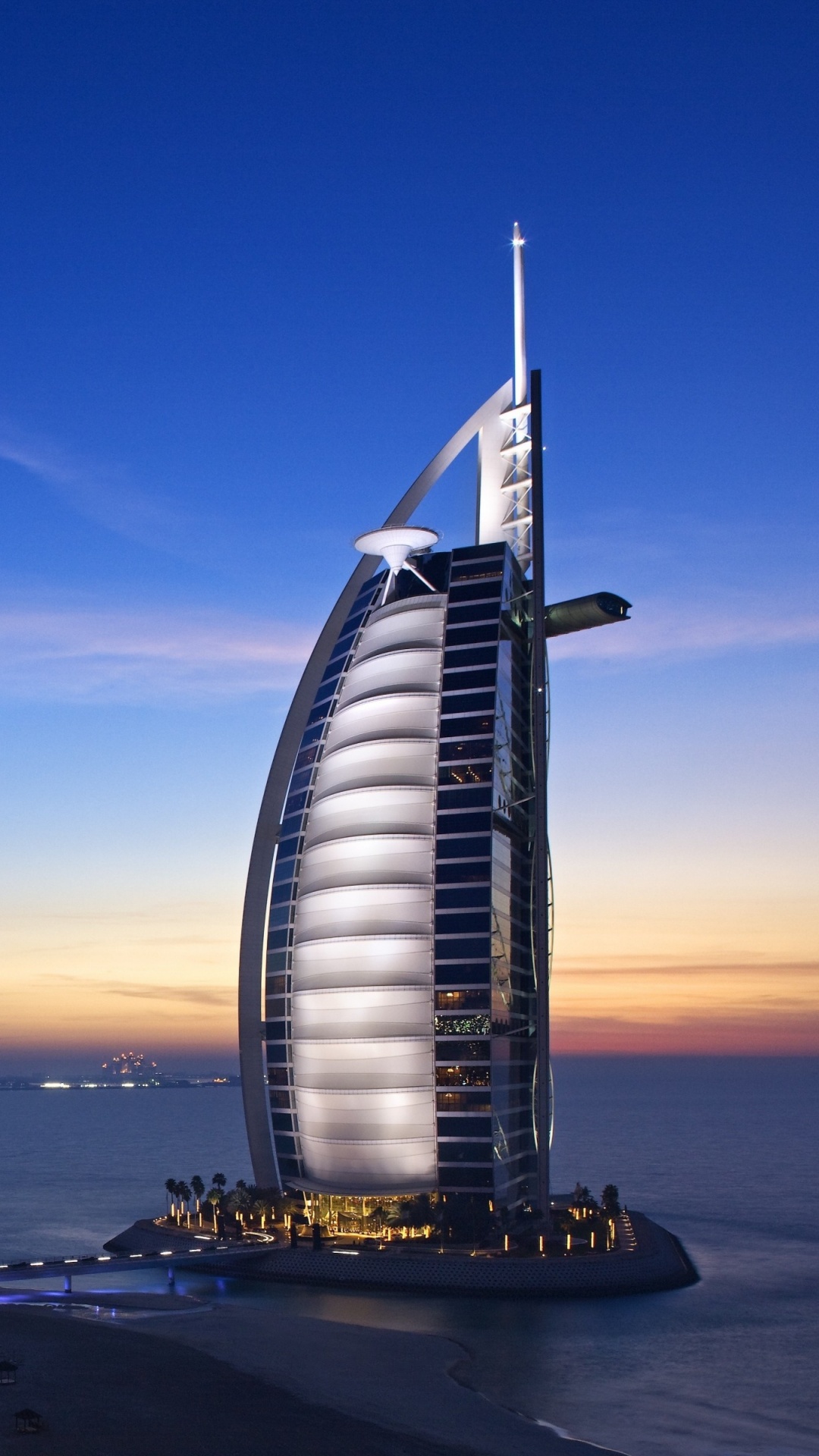 Обои Бурдж Аль араб, Джумейра, ориентир, небоскреб, вышка в разрешении 1080x1920