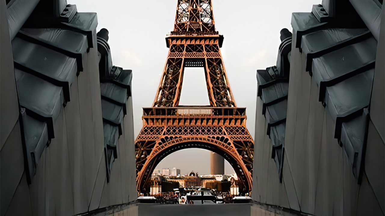 Обои вышка, Эйфелева башня, дизайн интерьера, природа, ориентир в разрешении 1280x720