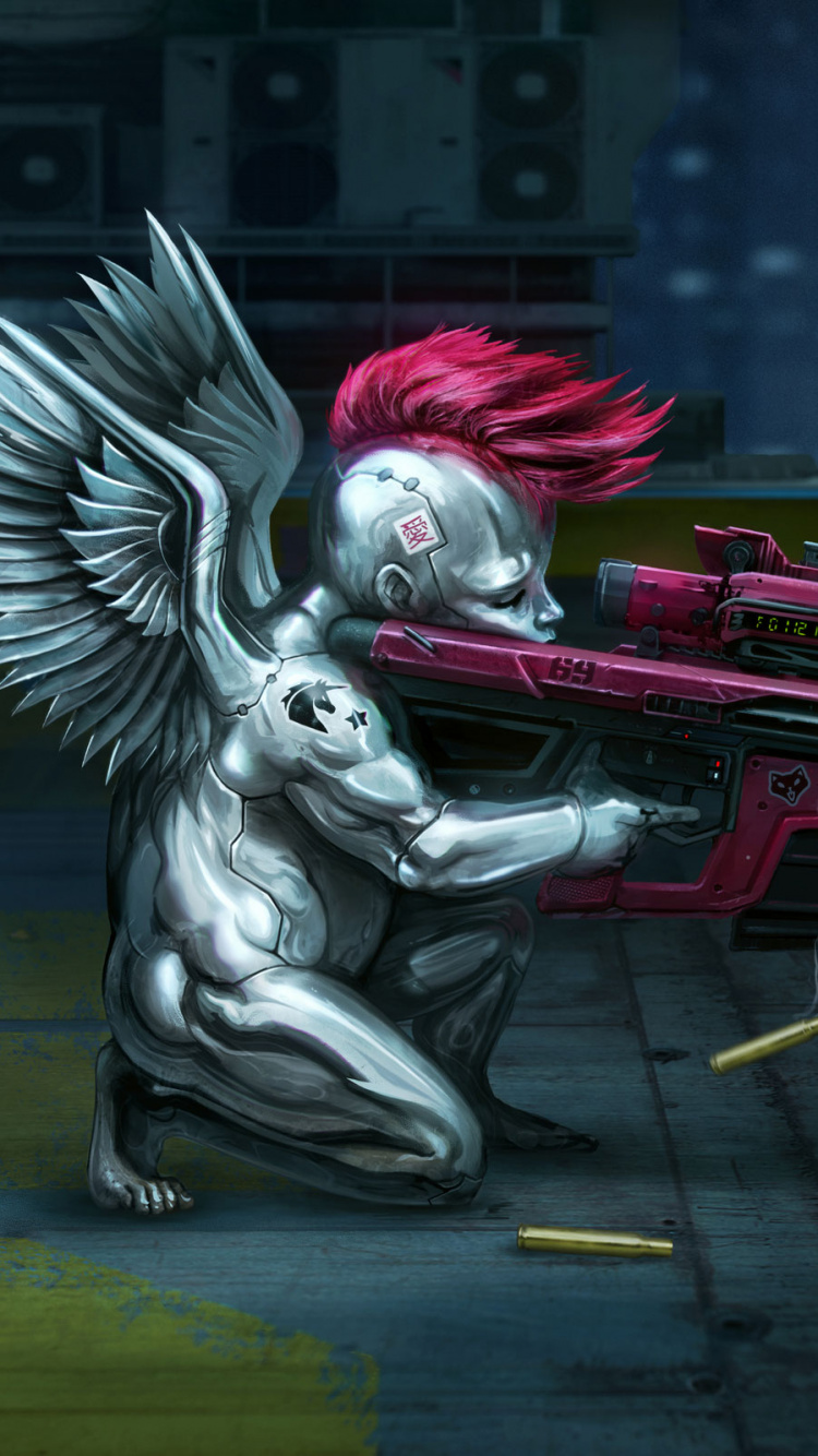 Обои Киберпанк 2077, cd projekt, игры, компьютерная игра, шутер в разрешении 750x1334