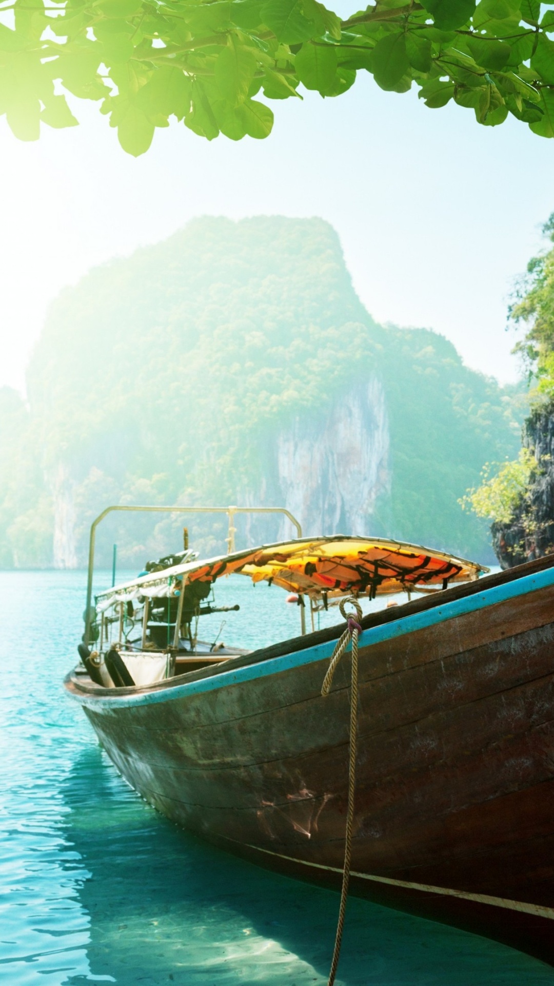 Обои природа, лодка, досуг, туризм, Таиланд в разрешении 1080x1920