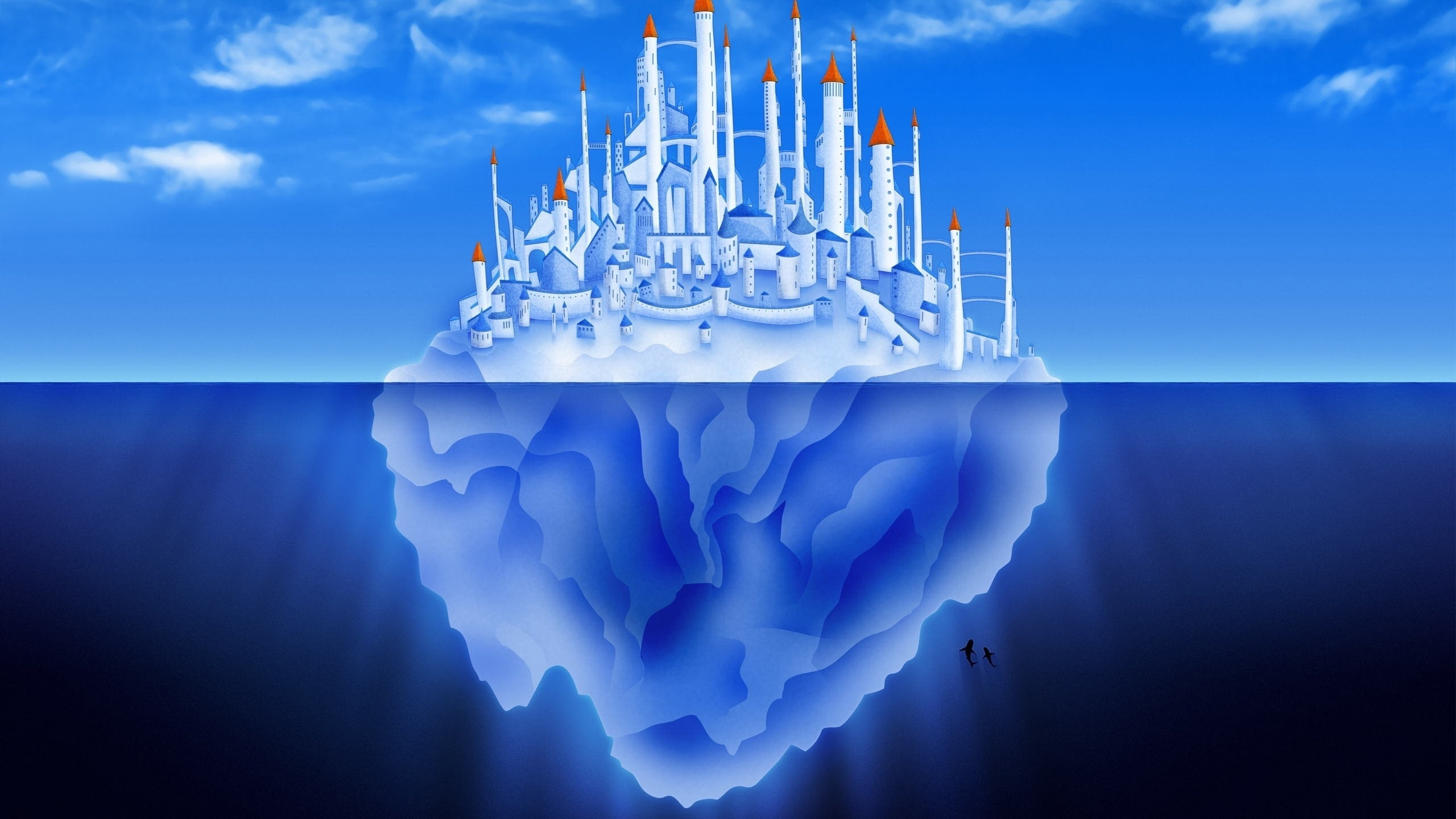 Обои айсберг, вода, морской лед, воды в разрешении 2560x1440