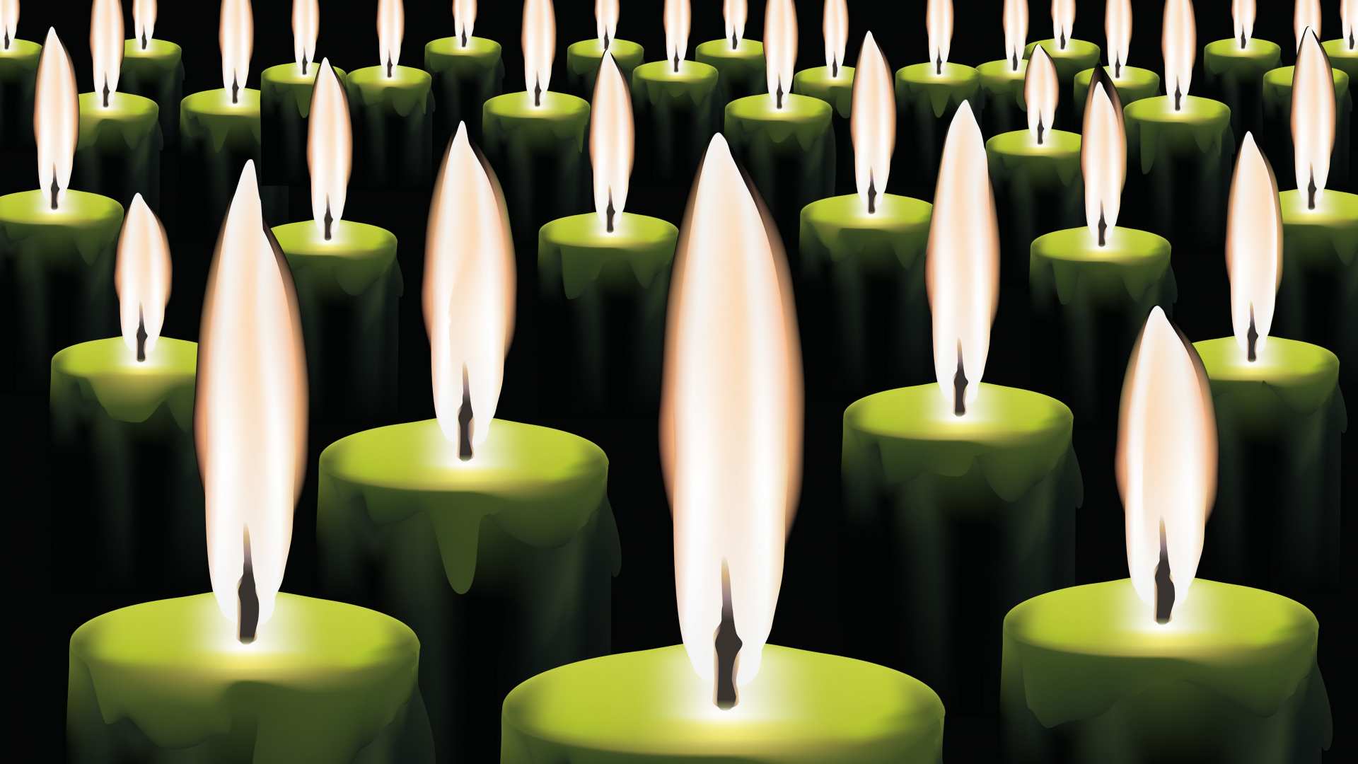 Обои горящая свеча, свеча, пламя, свет, освещение в разрешении 1920x1080