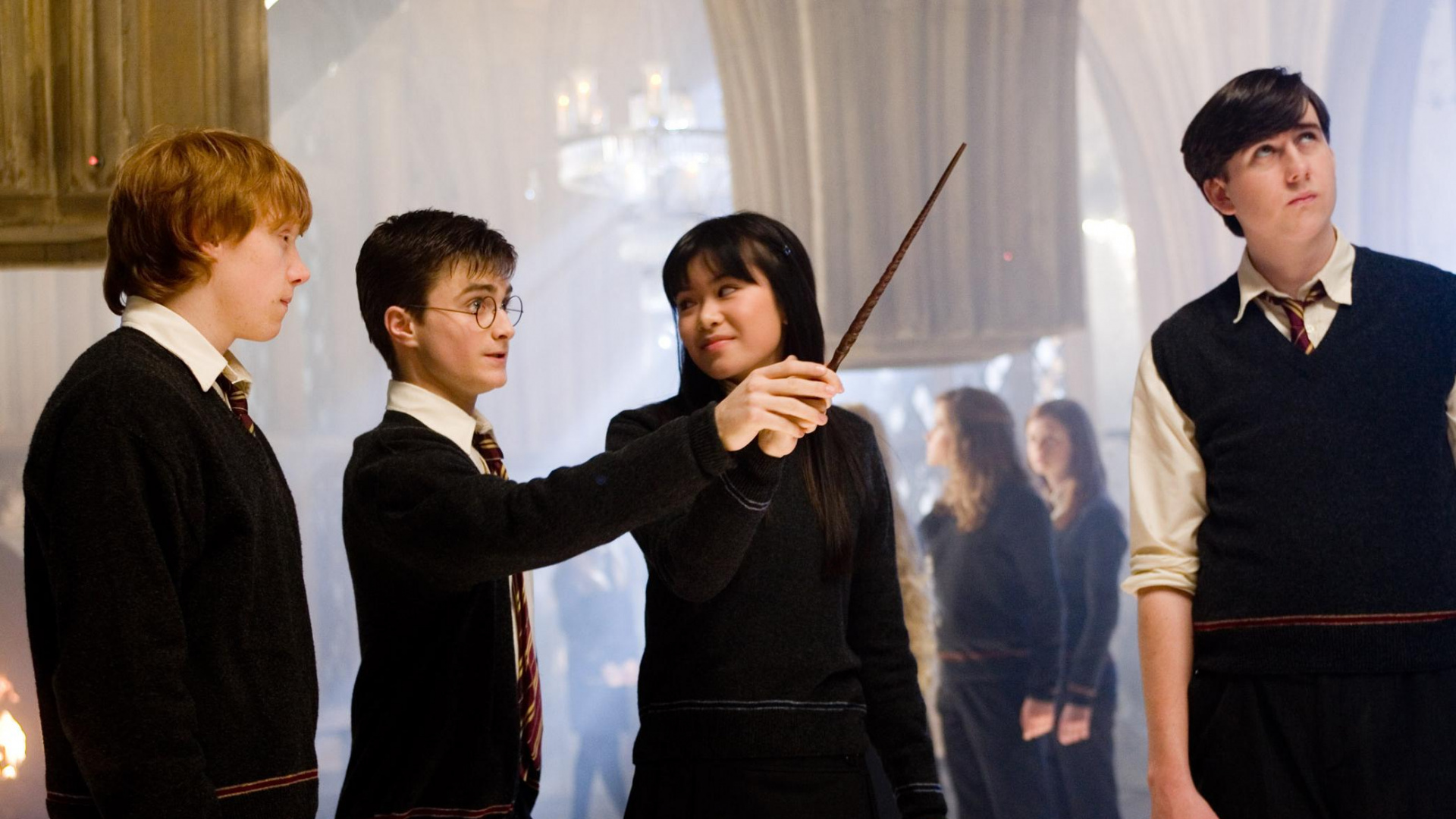 Обои Кэти Люн, Гарри Поттер, Дж К Роулинг, костюм, чо армия Чан Дамблдором в разрешении 1920x1080