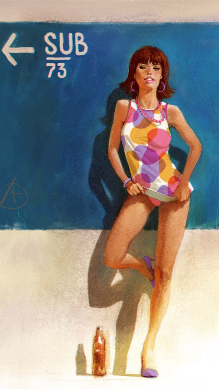 Обои манекенщица, арт, нога, бедра, Талия в разрешении 720x1280