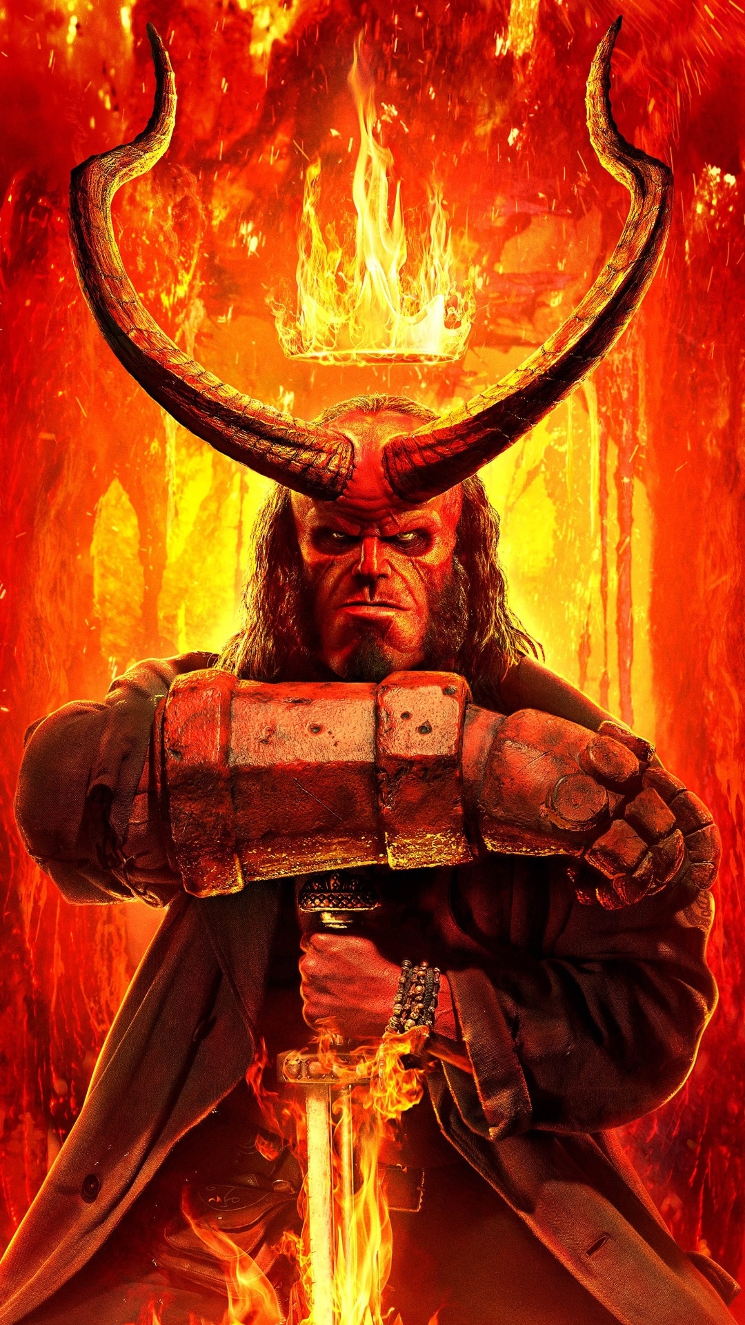 Обои Темная Лошадка Комиксы, свет, Апельсин, красный цвет, арт в разрешении 1080x1920