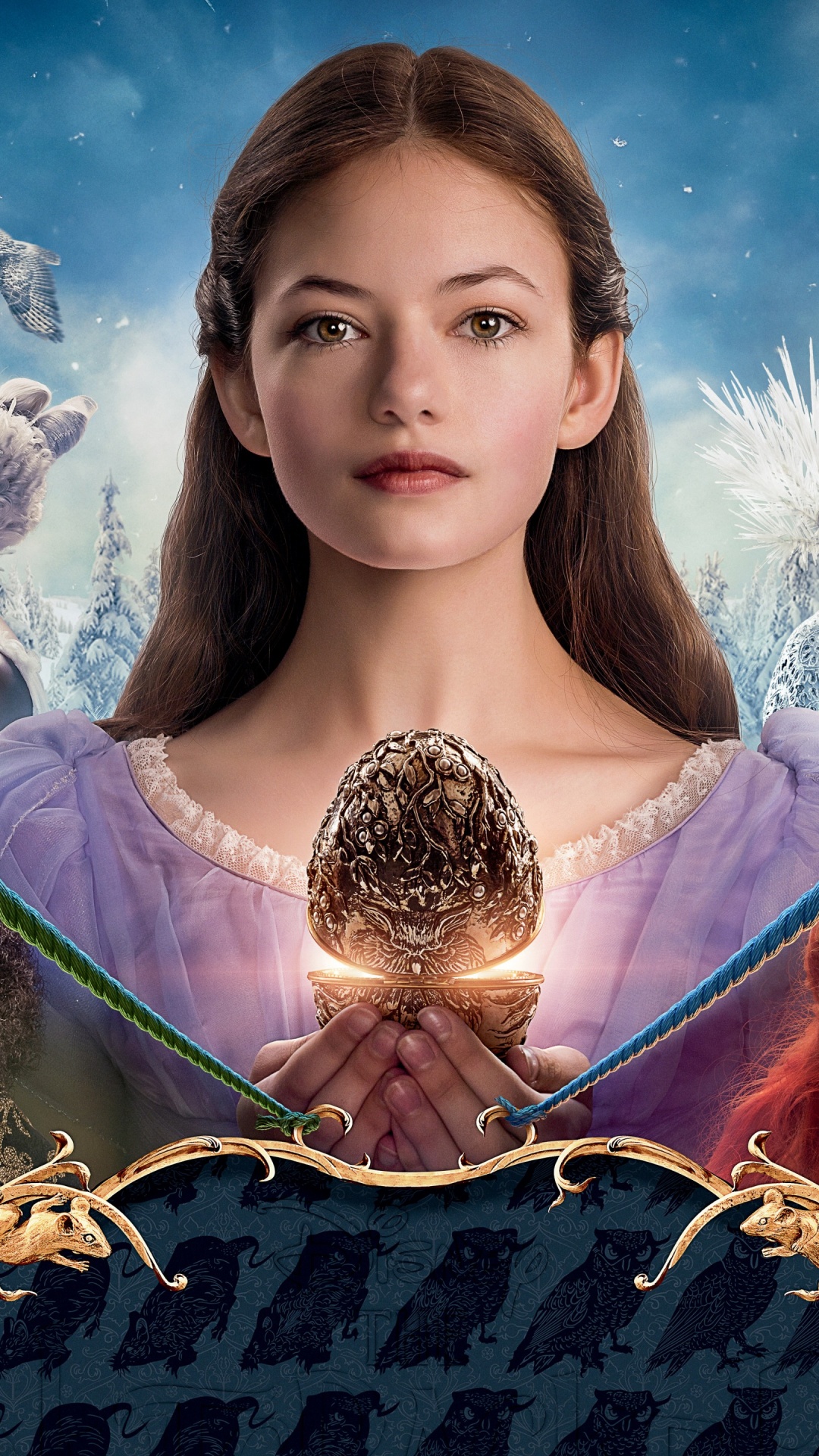 Обои Щелкунчик и четыре царства, Маккензи Фой, Джейден Фовора рыцарь, мать имбирь, Кира Найтли в разрешении 1080x1920