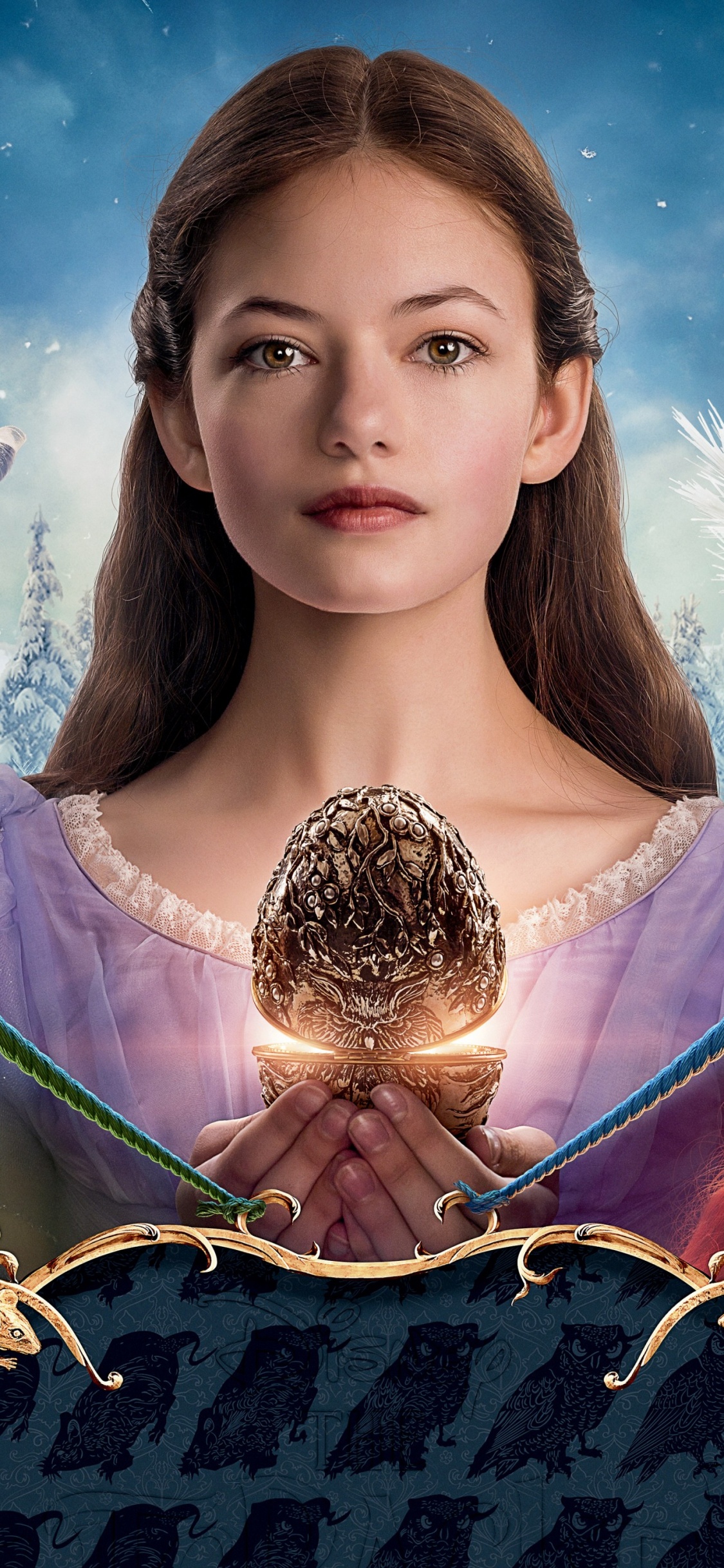 Обои Щелкунчик и четыре царства, Маккензи Фой, Джейден Фовора рыцарь, мать имбирь, Кира Найтли в разрешении 1125x2436