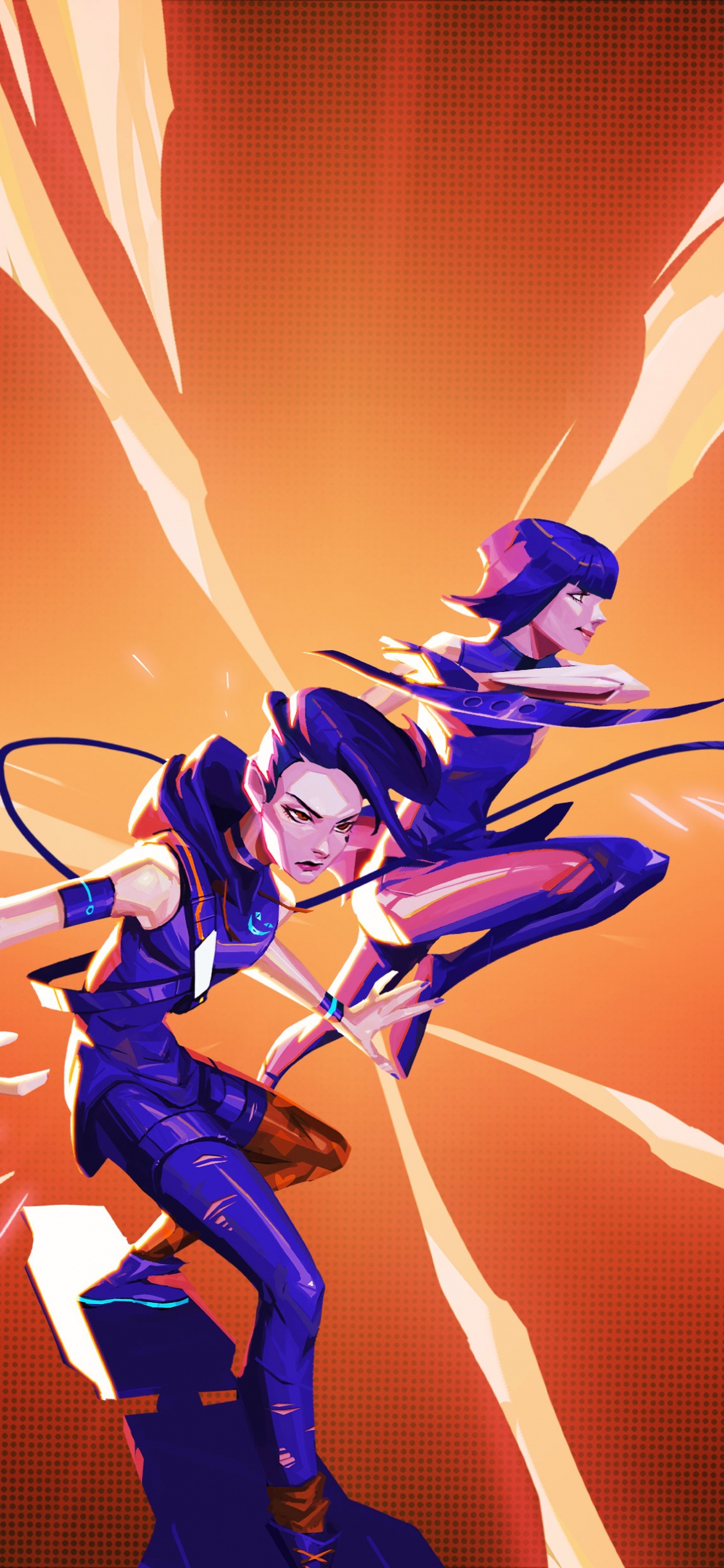 Обои мультфильм, рог телефон 7, asus, жест, арт в разрешении 1125x2436