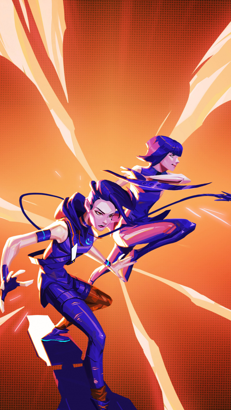 Обои мультфильм, рог телефон 7, asus, жест, арт в разрешении 750x1334