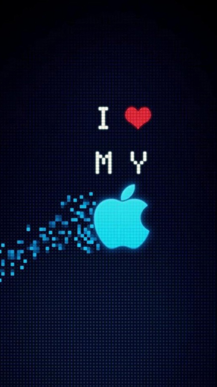 Обои иллюстрация, сердце, лого, apple, графический дизайн в разрешении 720x1280