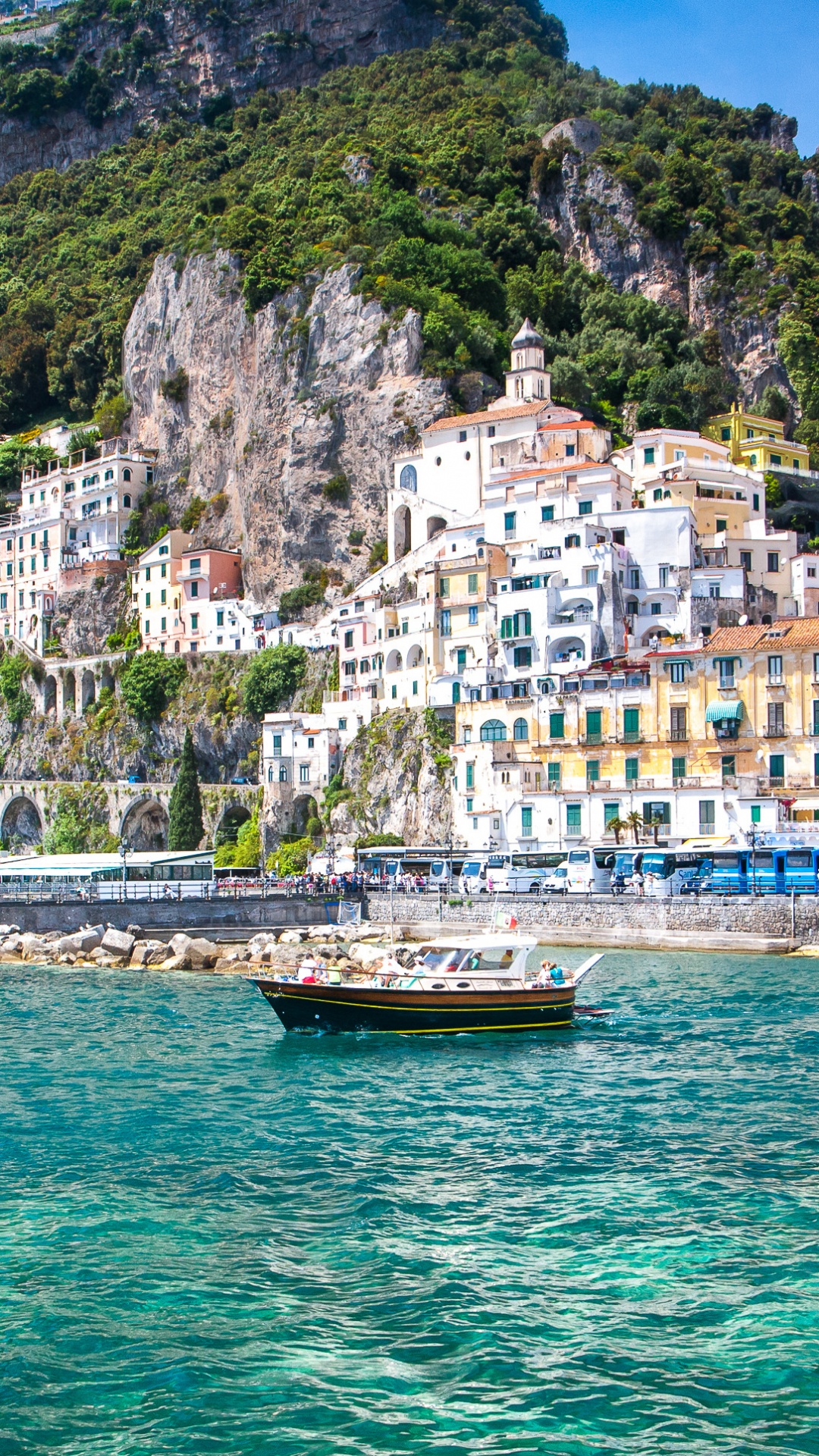 Обои Сорренто, Позитано, Капри, Равелло, побережье в разрешении 1080x1920