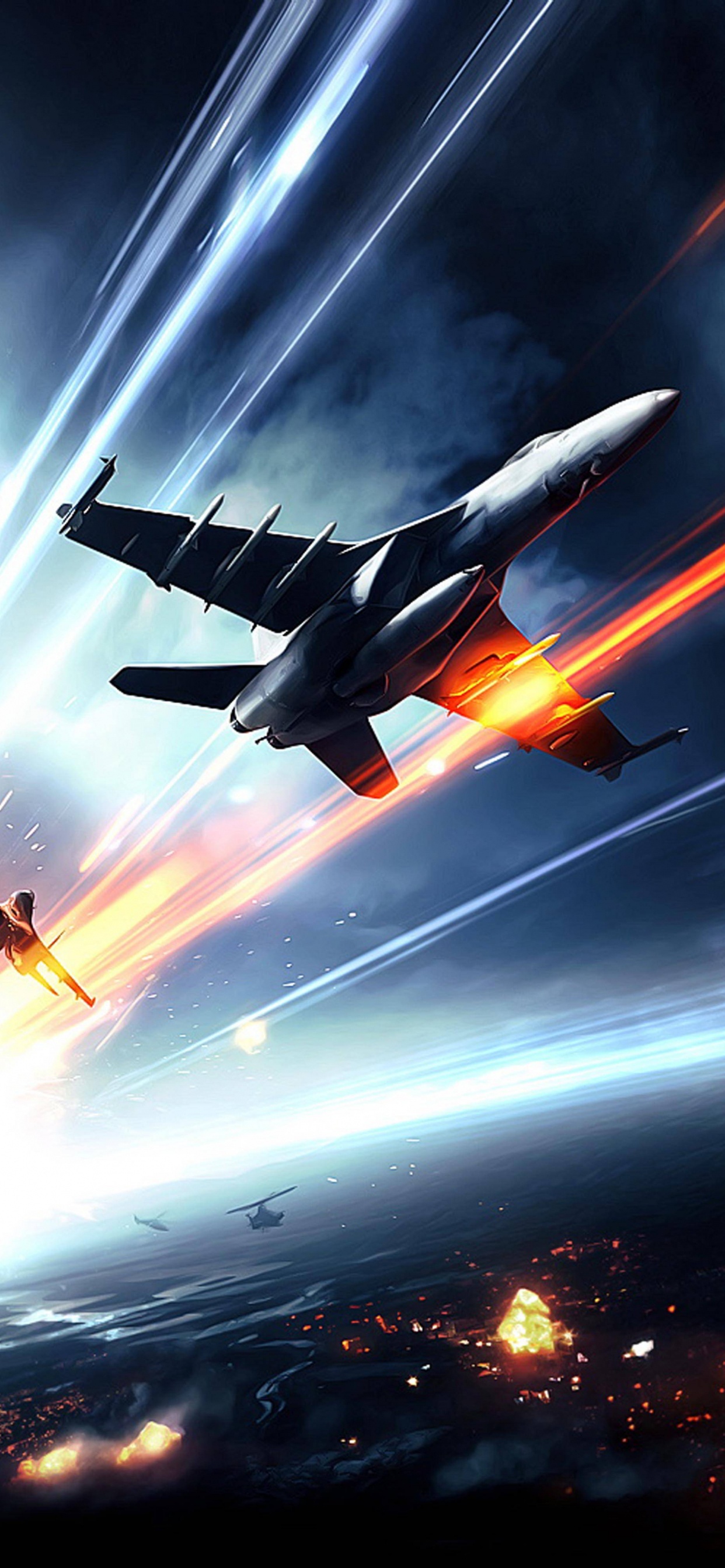 Обои самолеты, Ракетный самолет, атмосфера, космос, крыло в разрешении 1242x2688