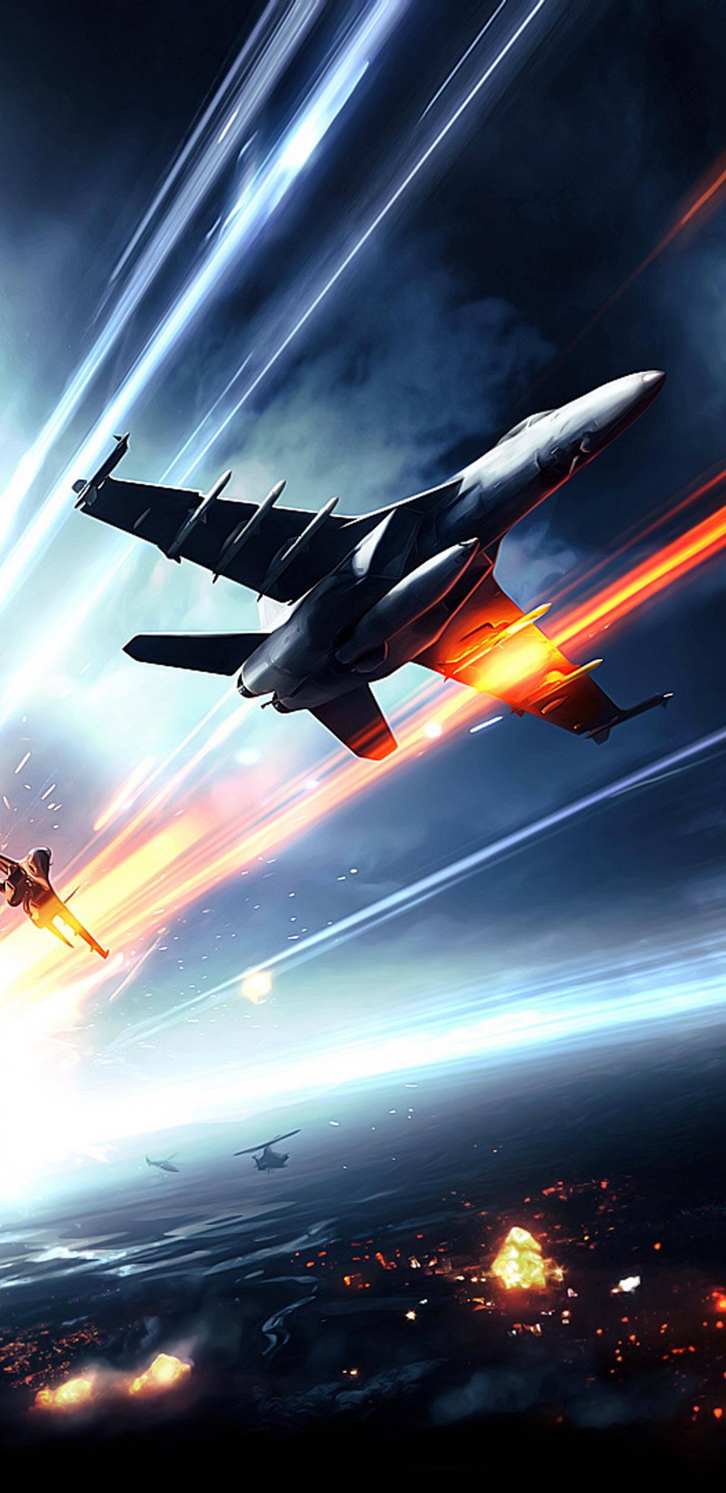 Обои самолеты, Ракетный самолет, атмосфера, космос, крыло в разрешении 1440x2960