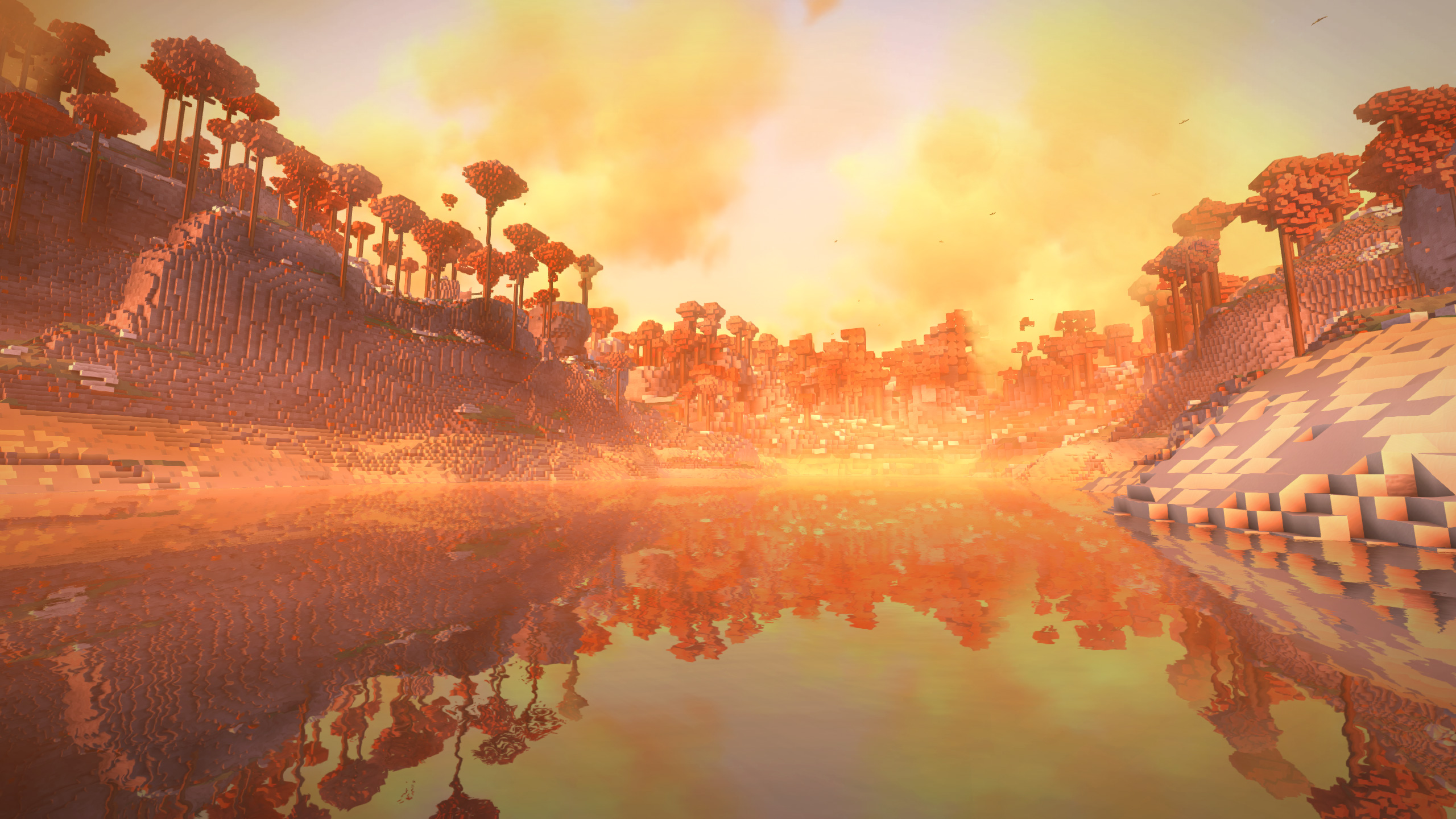 Обои майнкрафт, стратегии видео игры, игры, компьютерная игра, солнечный свет в разрешении 2560x1440