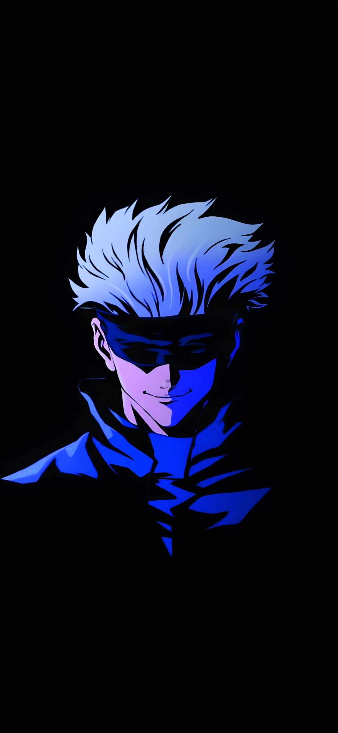 Обои аниме, Годжо Сатору, сатору годзё, аниме арт, джиу-джитсу кайсен в разрешении 1125x2436