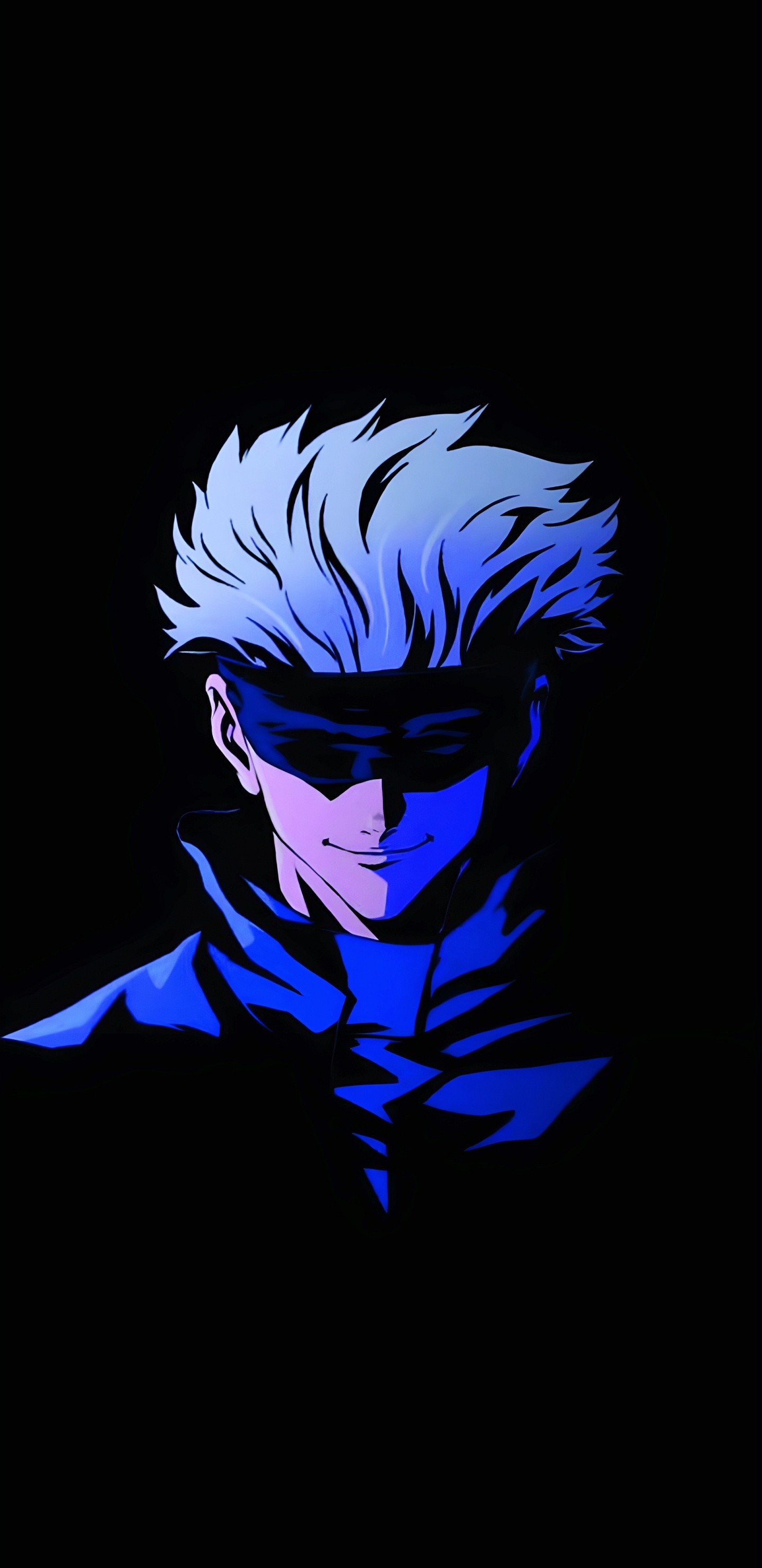 Обои аниме, Годжо Сатору, сатору годзё, аниме арт, джиу-джитсу кайсен в разрешении 1440x2960