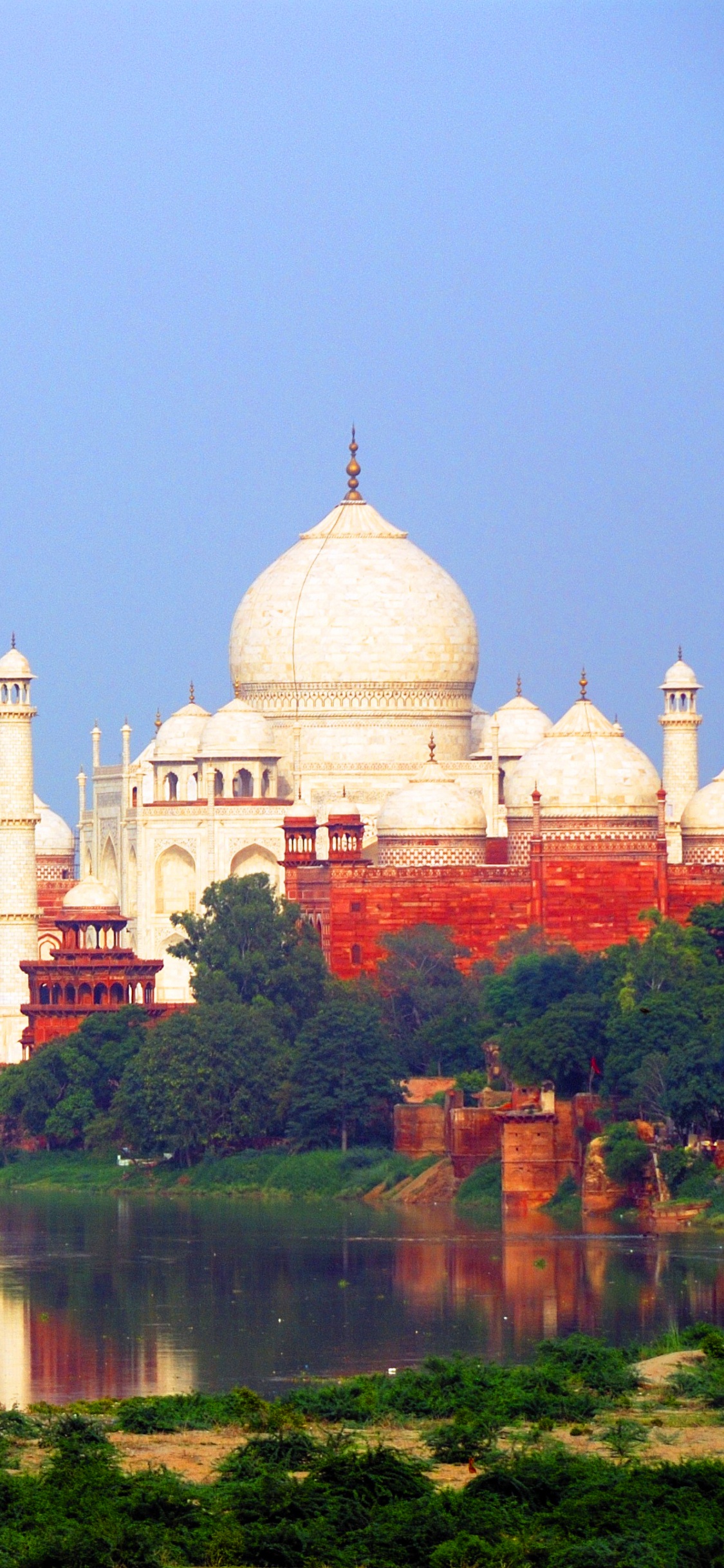 Обои Тадж-Махал, Агра Форт, ориентир, место поклонения, мечеть в разрешении 1125x2436