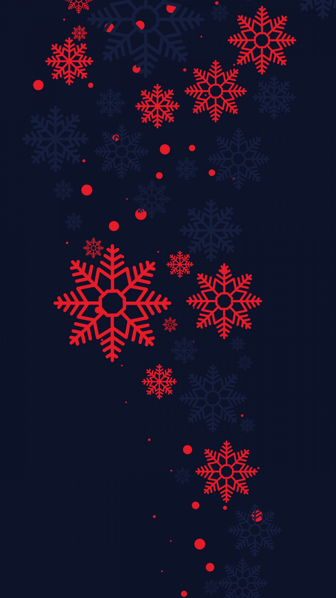 Обои Рождество, Снежинка, красный цвет, арт, электрик в разрешении 1080x1920