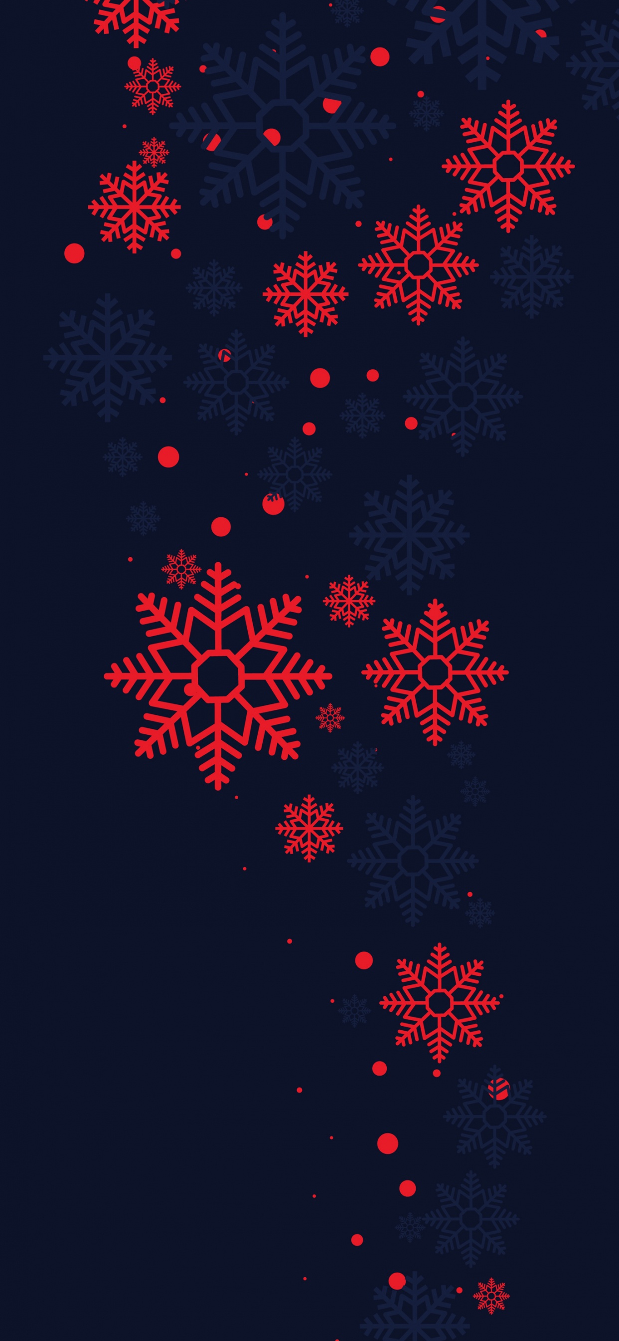 Обои Рождество, Снежинка, красный цвет, арт, электрик в разрешении 1242x2688