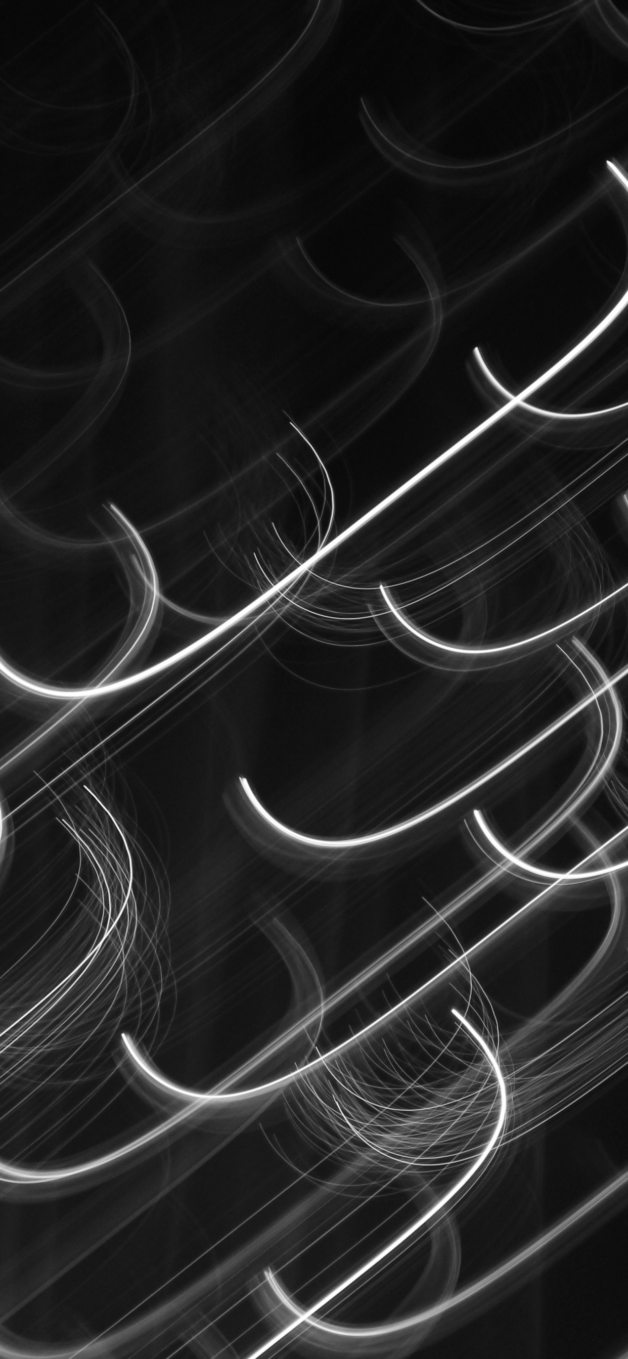 Обои монохромный, черный и белый, черный, линия, узор в разрешении 1242x2688