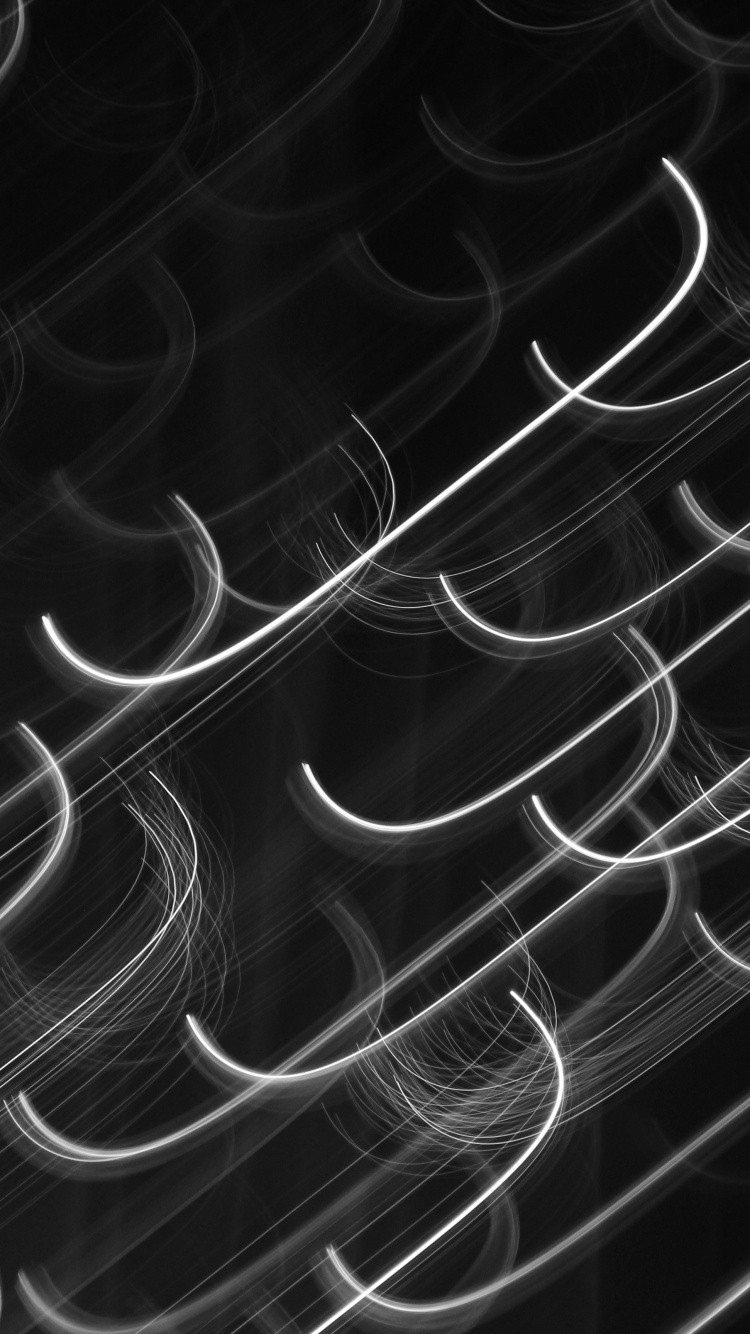 Обои монохромный, черный и белый, черный, линия, узор в разрешении 750x1334