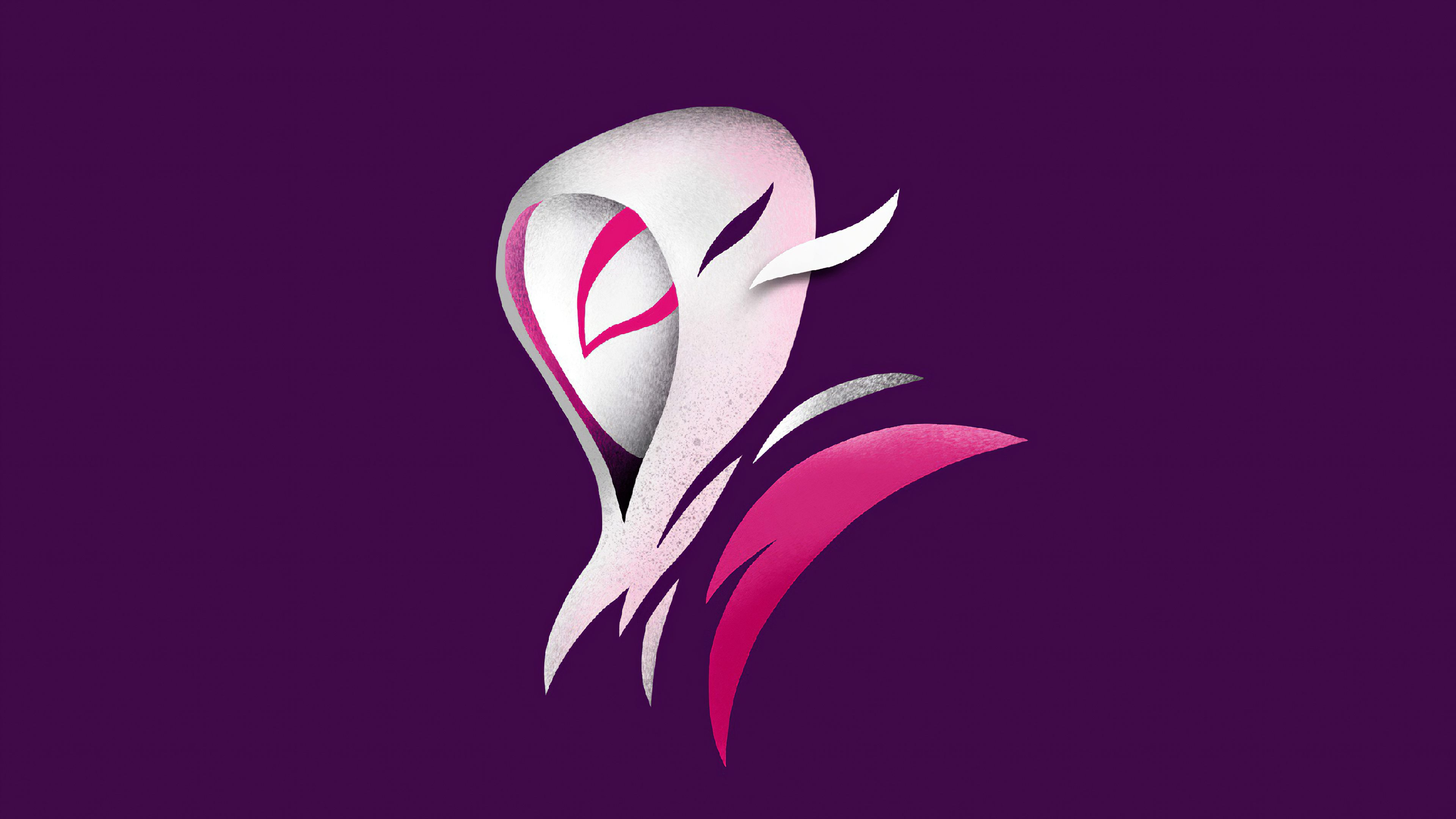 Обои Гвен Стейси, лого, графика, пурпурный цвет, растение в разрешении 3840x2160