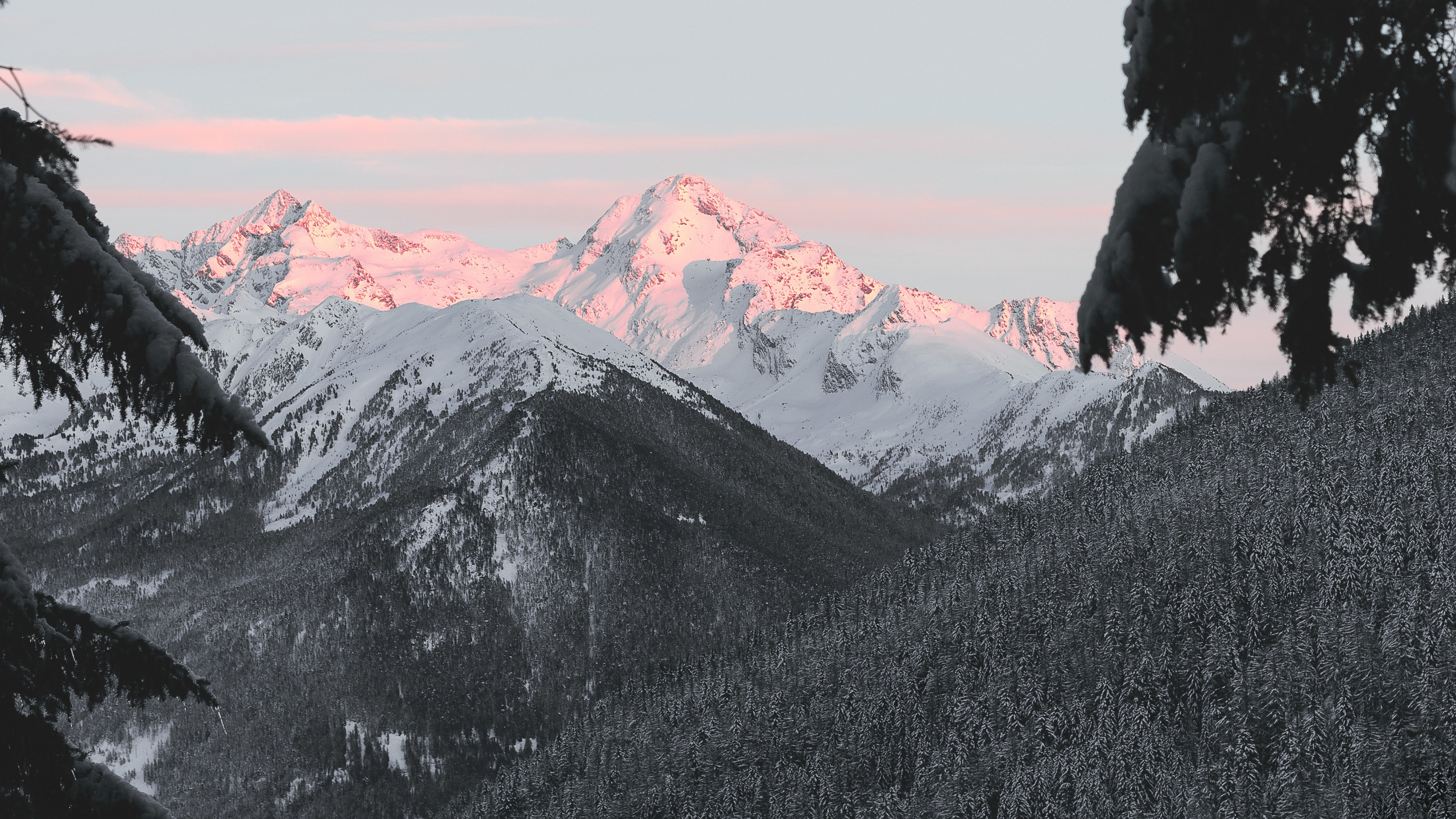 Обои гора, Альпы, горный рельеф, горный хребет, хребет в разрешении 2560x1440