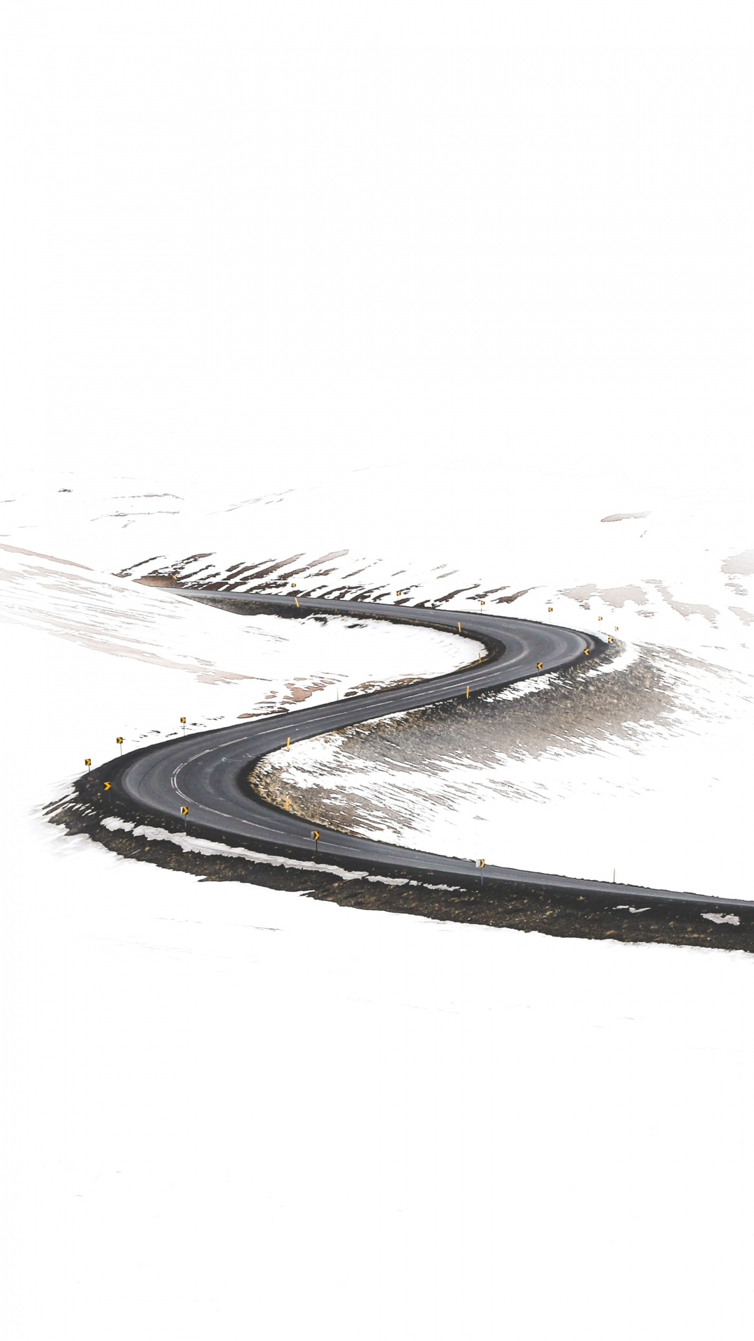 Обои дорога, минимализм, магистраль, рисование, эскиз в разрешении 1080x1920