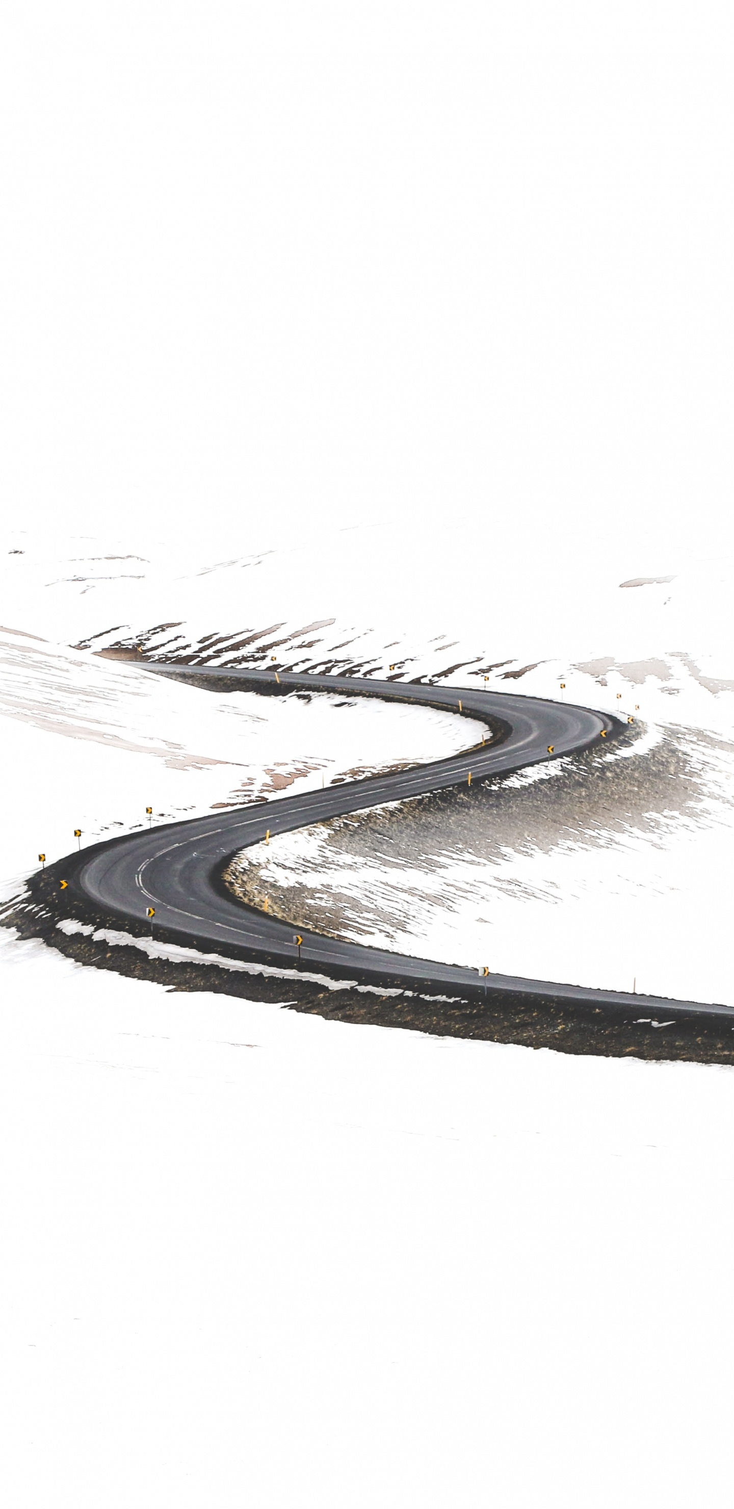 Обои дорога, минимализм, магистраль, рисование, эскиз в разрешении 1440x2960