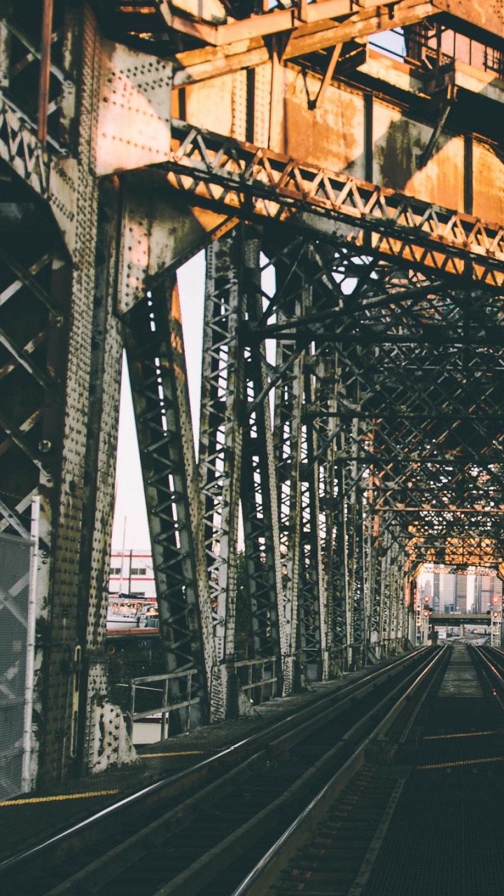 Обои мост, транспорт, Мост ферменной конструкции, Гирдерский мост, консольный мост в разрешении 720x1280