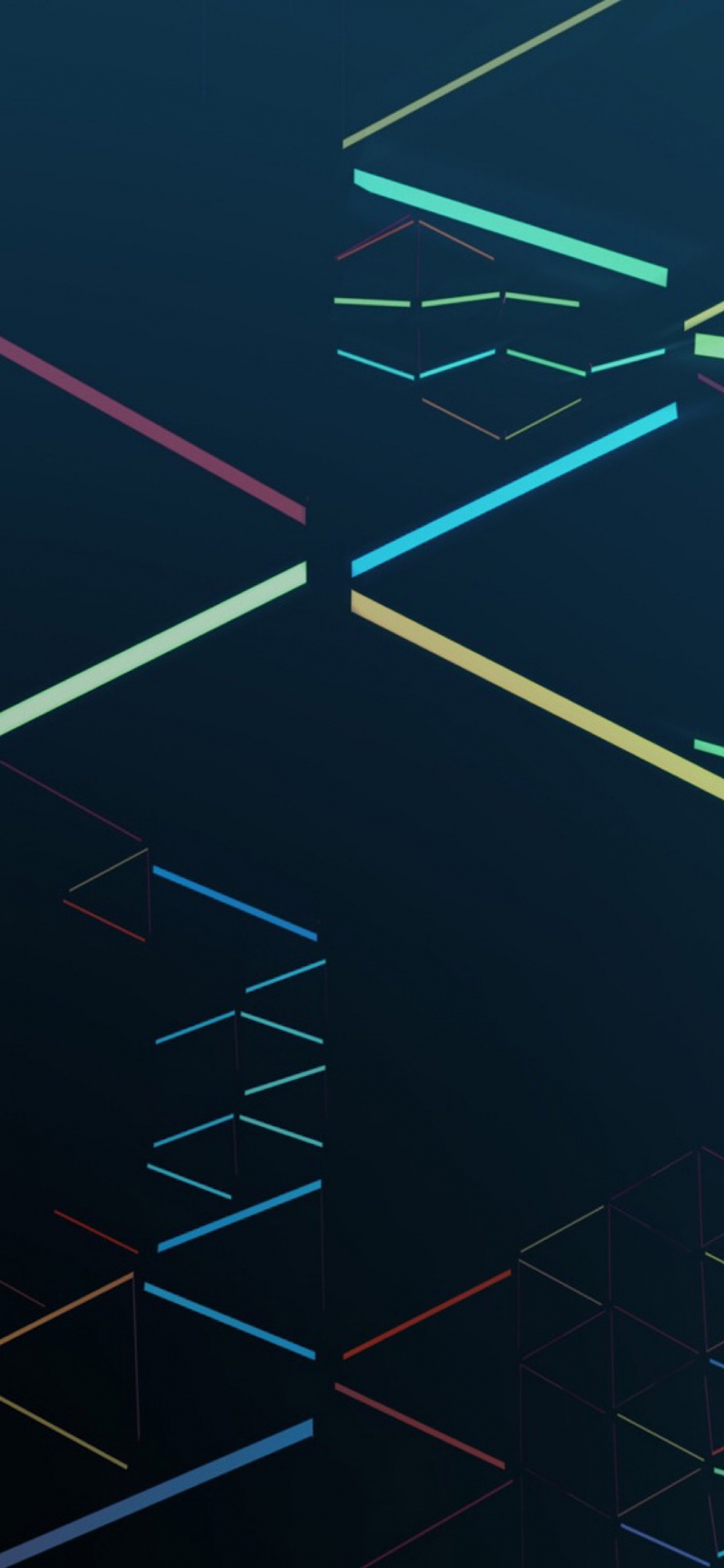 Обои андроид, Google Теперь, пиксель 4, свет, черный в разрешении 1125x2436