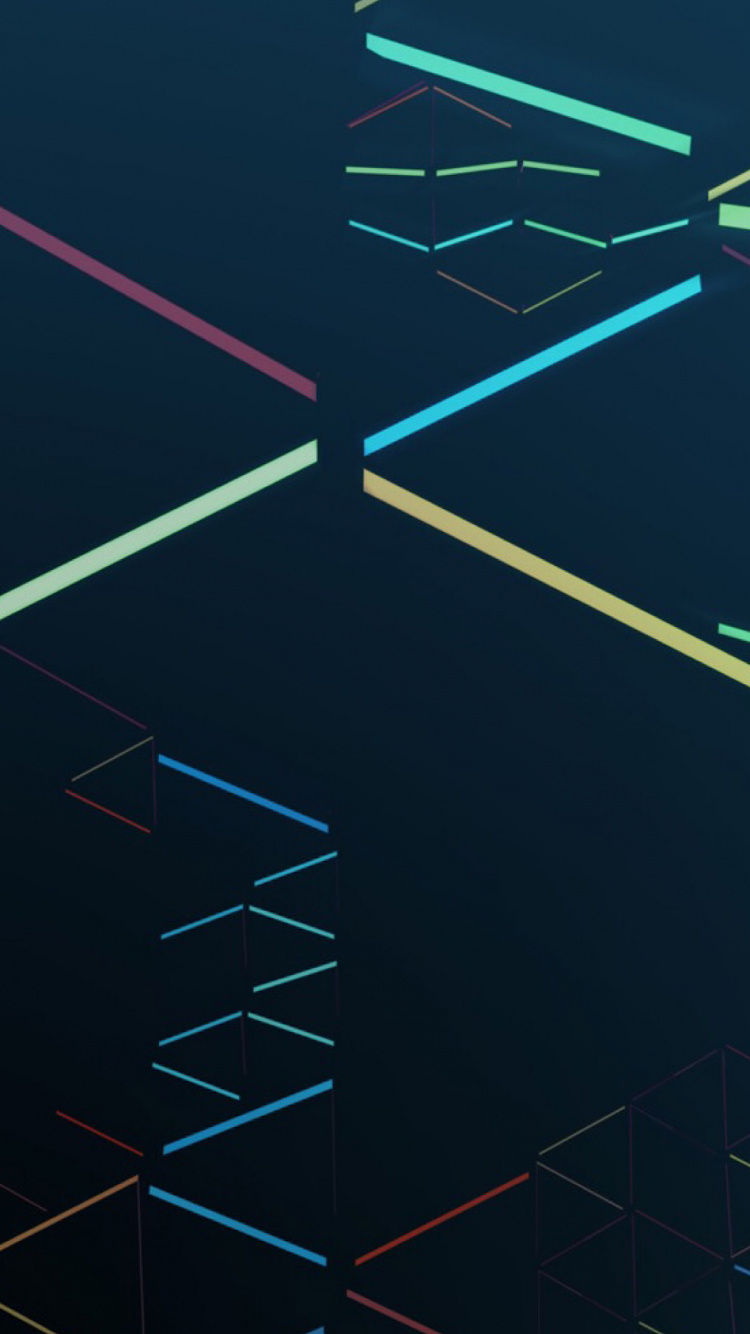 Обои андроид, Google Теперь, пиксель 4, свет, черный в разрешении 750x1334