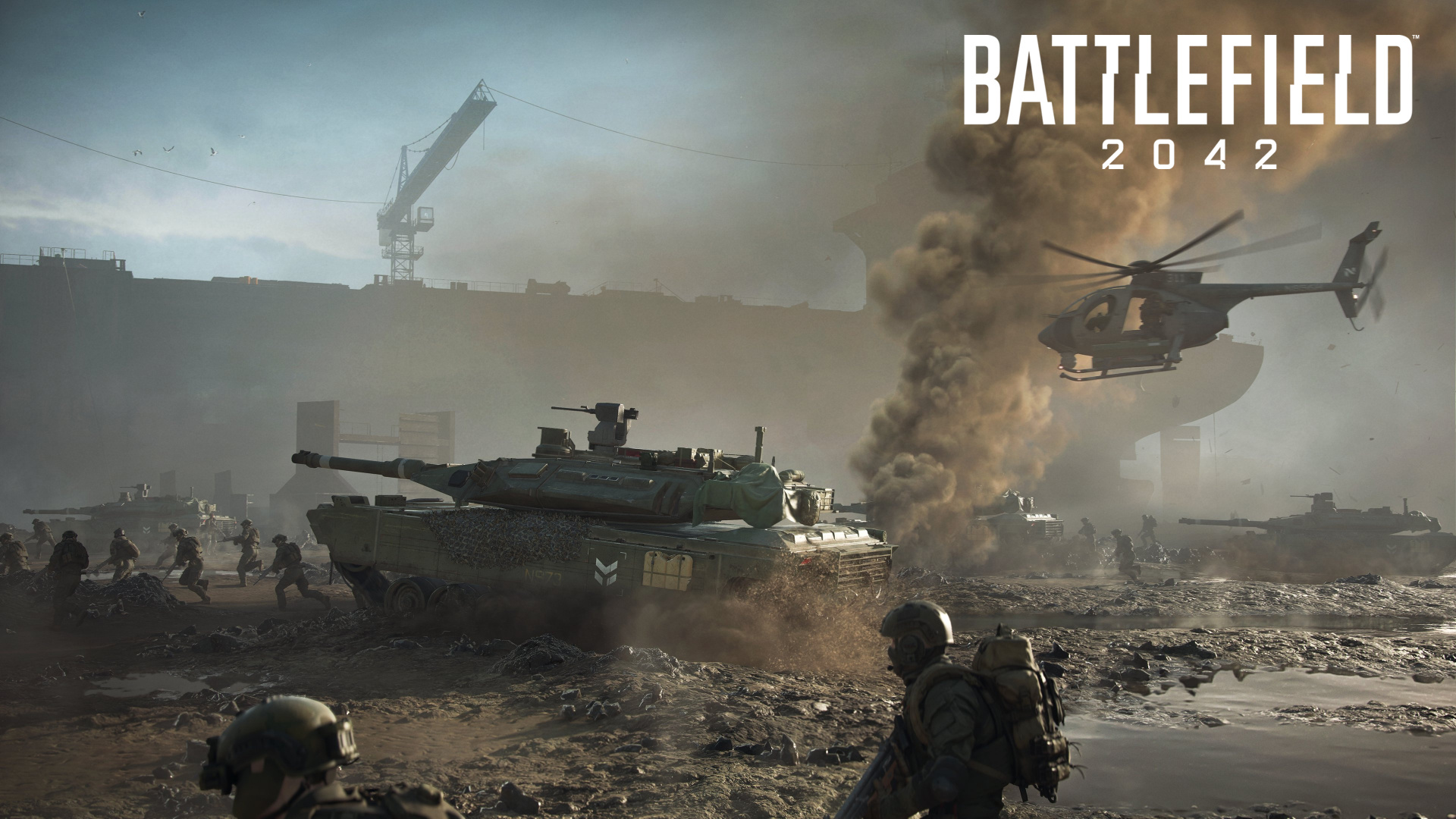 Обои battlefield 2042, electronic arts, шутер, кости, playstation 5 в разрешении 1920x1080
