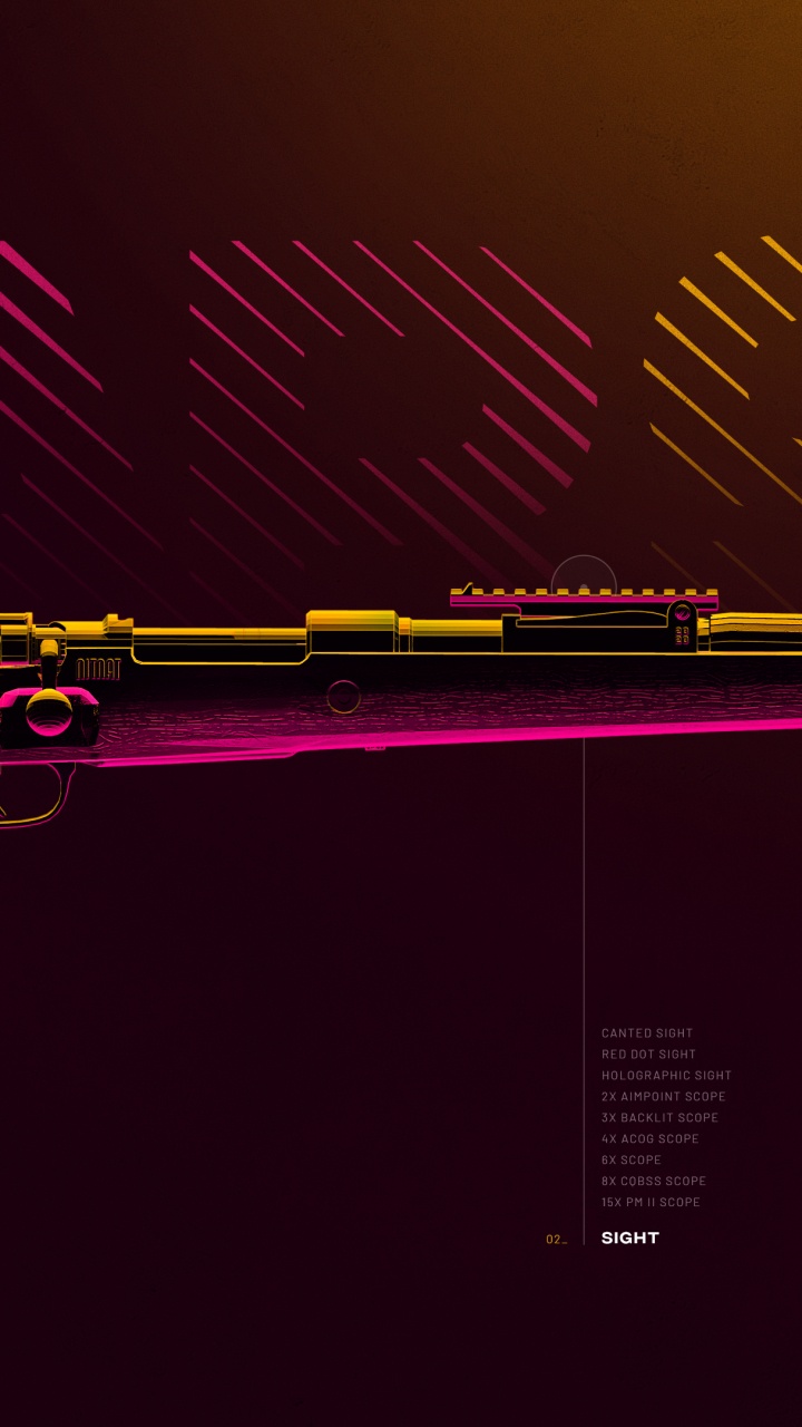 Обои PUBG, PLAYERUNKNOWN'S BATTLEGROUNDS, карабин 98к, красный цвет, пурпурный цвет в разрешении 720x1280