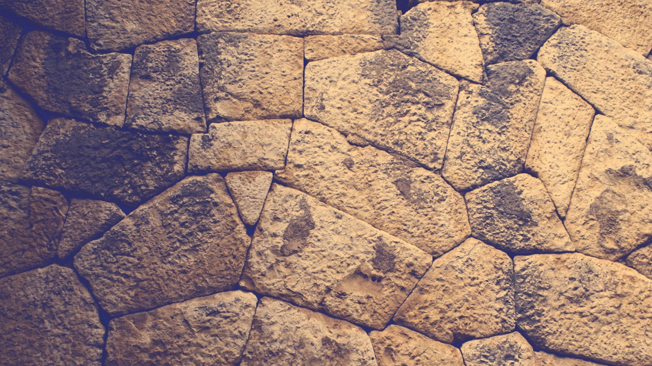 Обои каменная стена, текстура, стена, узор, рок в разрешении 1280x720